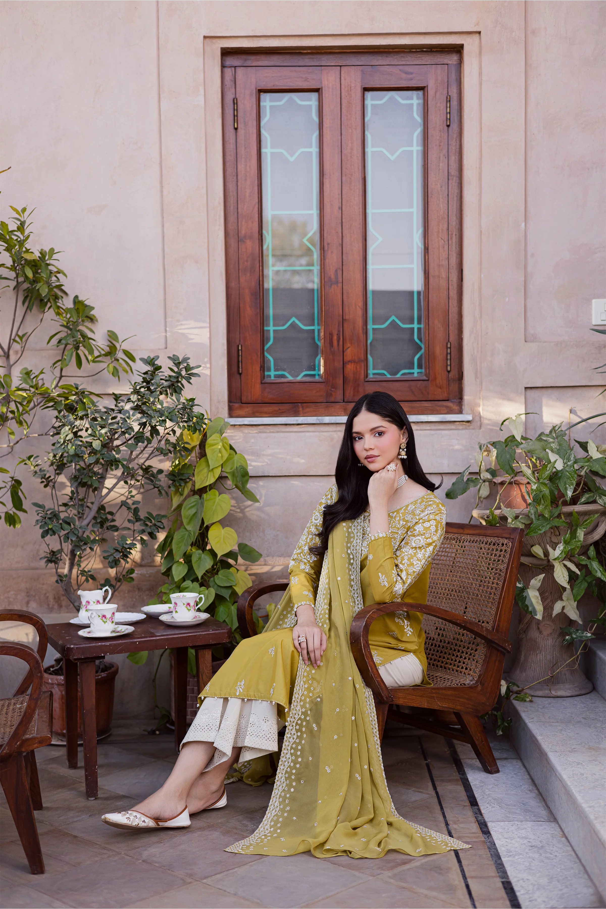 Lime Haze 3Pc - Festive Embroidered Lawn - Image 7