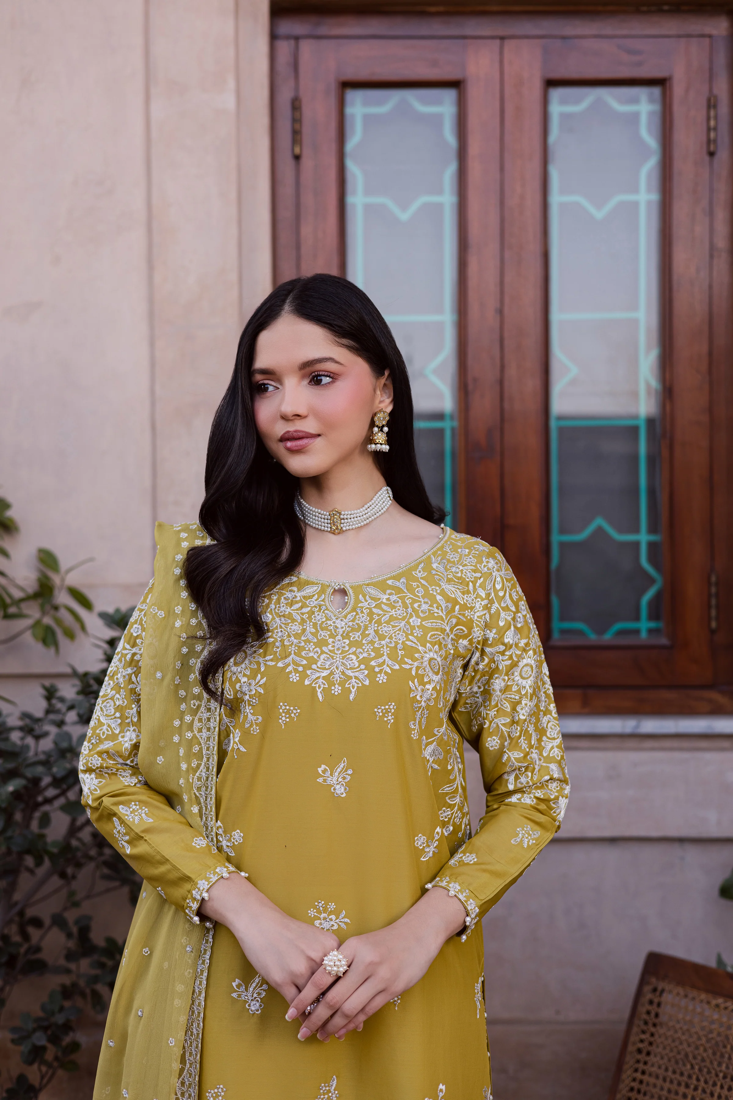 Lime Haze 3Pc - Festive Embroidered Lawn - Image 9