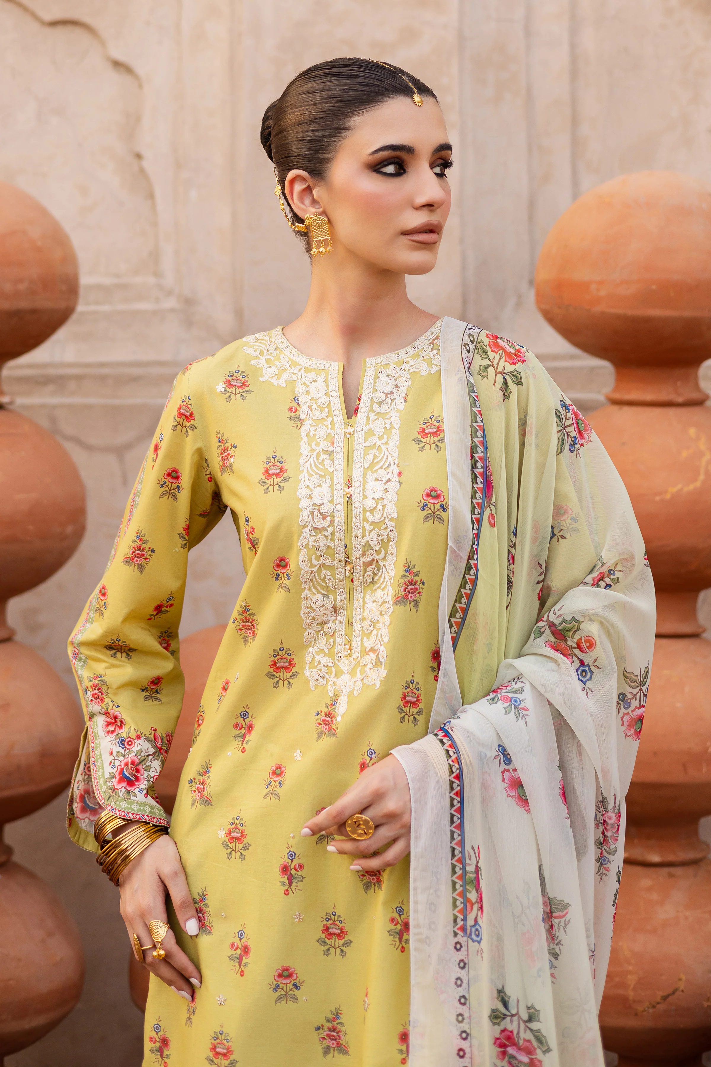 Lime Misaki 3Pc- Printed Lawn Dress - Image 6
