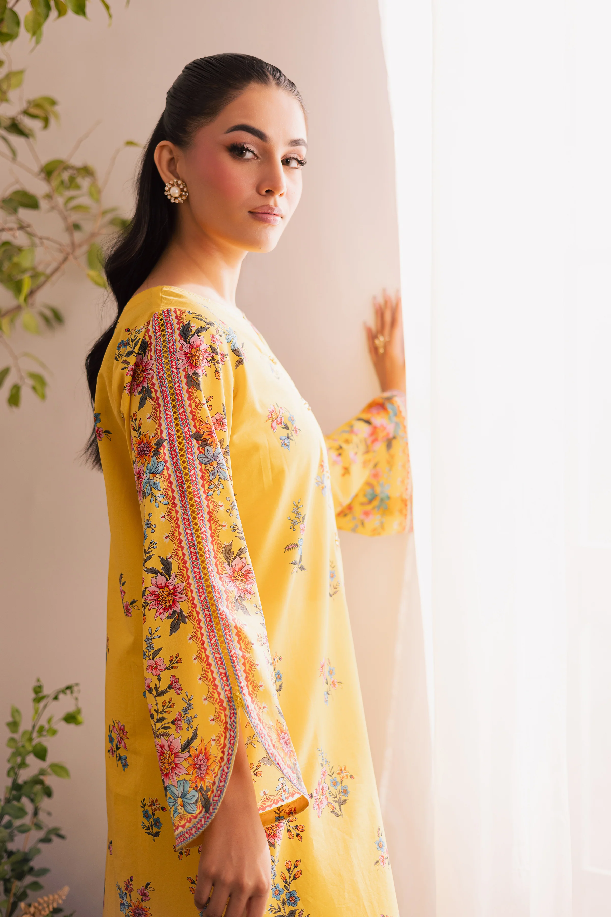 Lime Yeva 2Pc - Printed Lawn Dress - Image 3