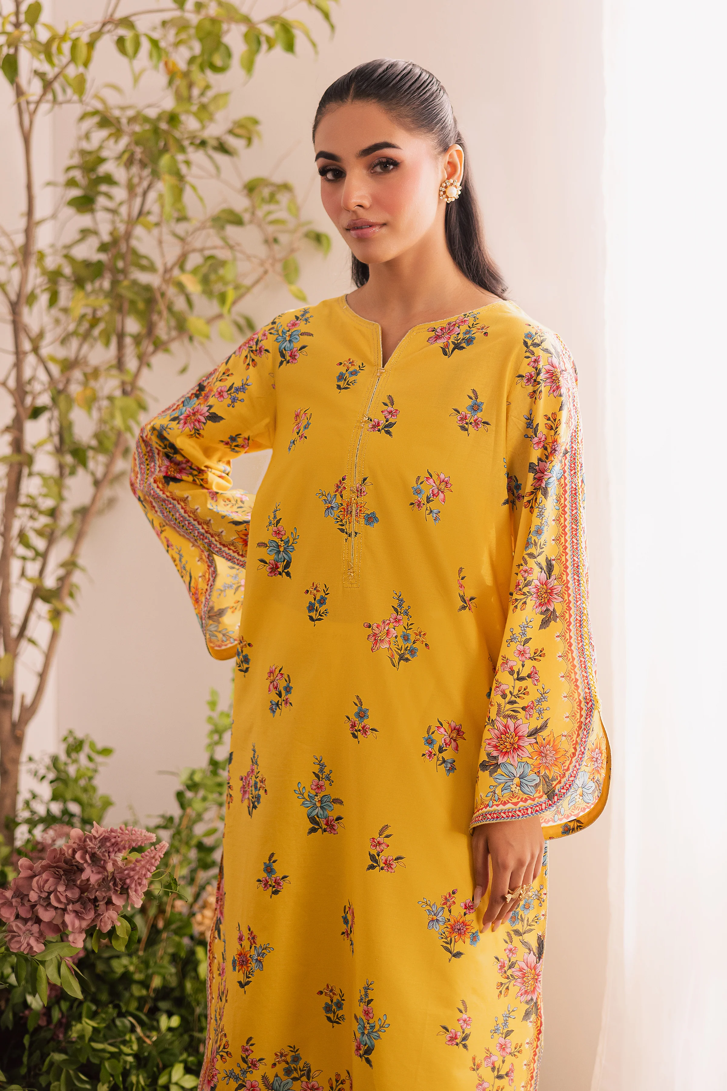Lime Yeva 2Pc - Printed Lawn Dress - Image 4