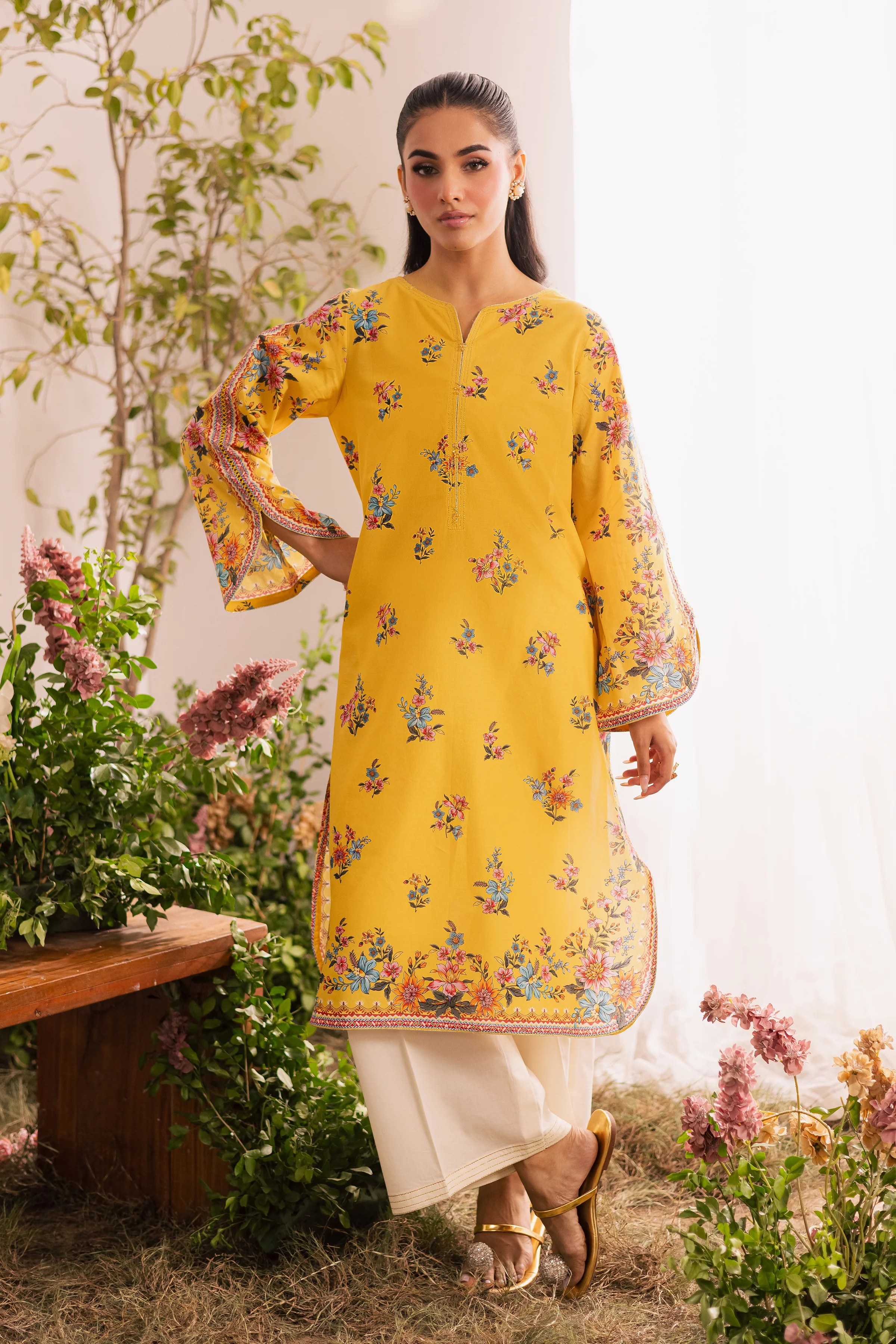Lime Yeva 2Pc - Printed Lawn Dress - Image 5