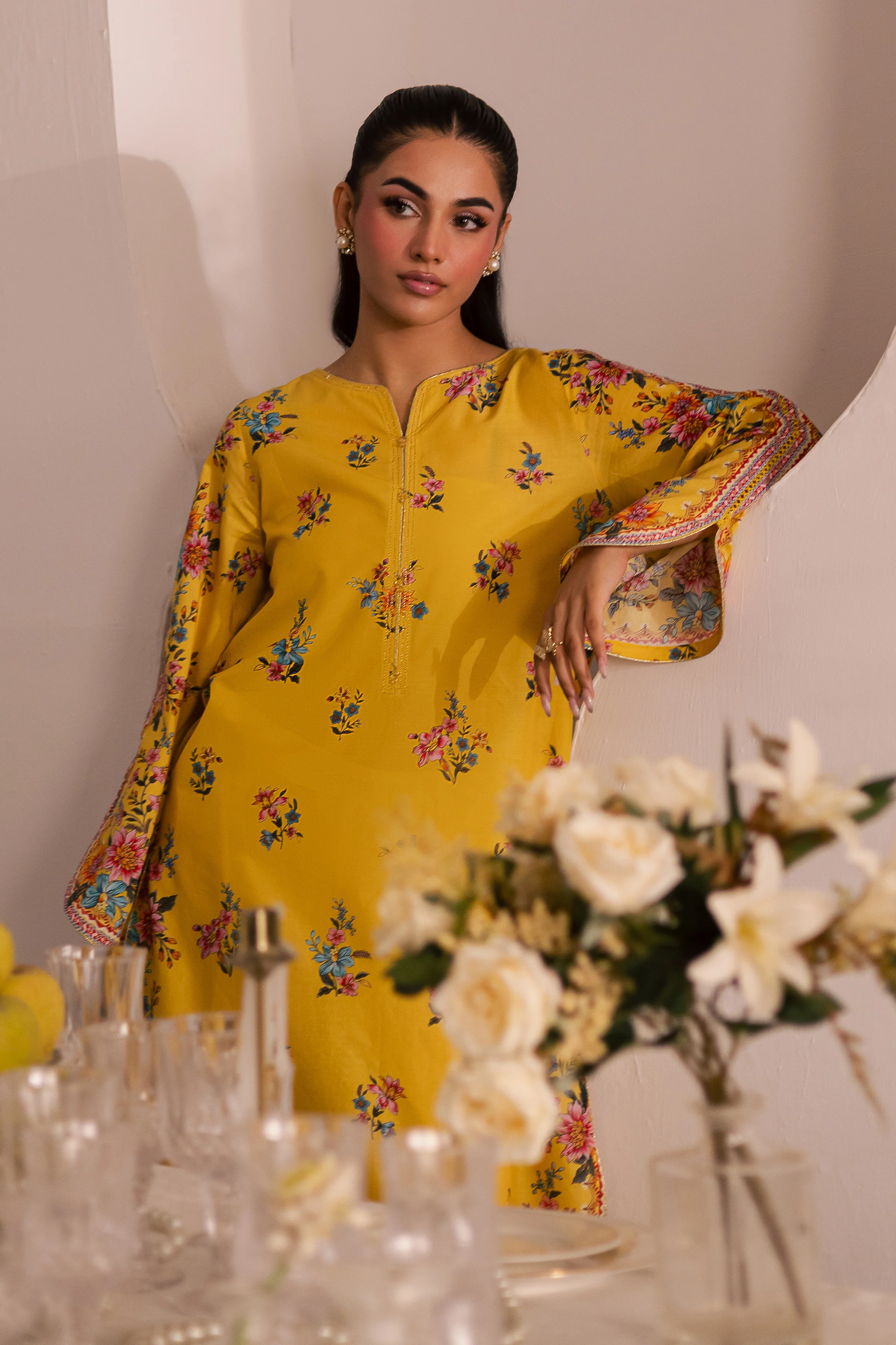 Lime Yeva 2Pc - Printed Lawn Dress - Image 6
