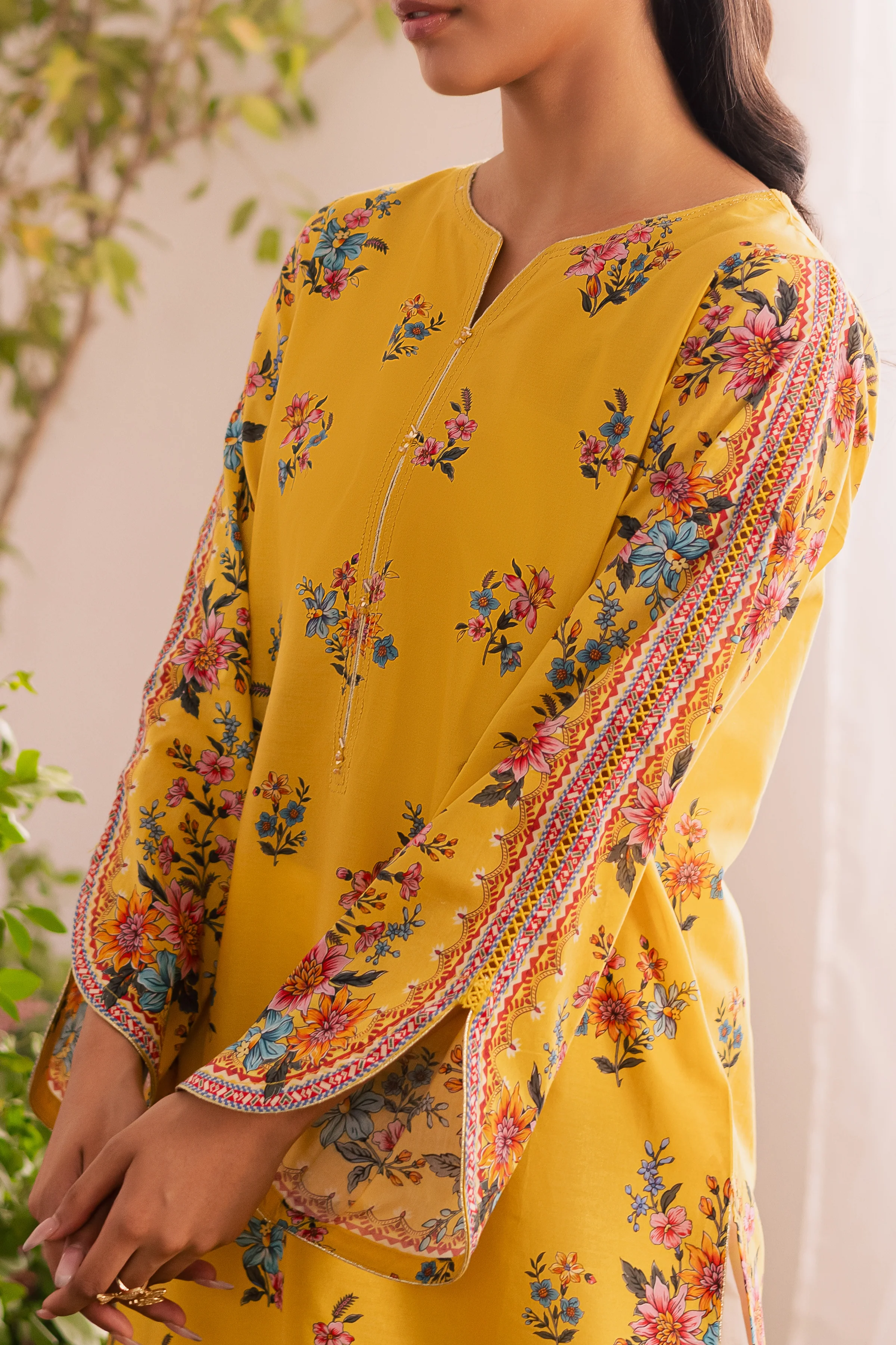 Lime Yeva 2Pc - Printed Lawn Dress - Image 8