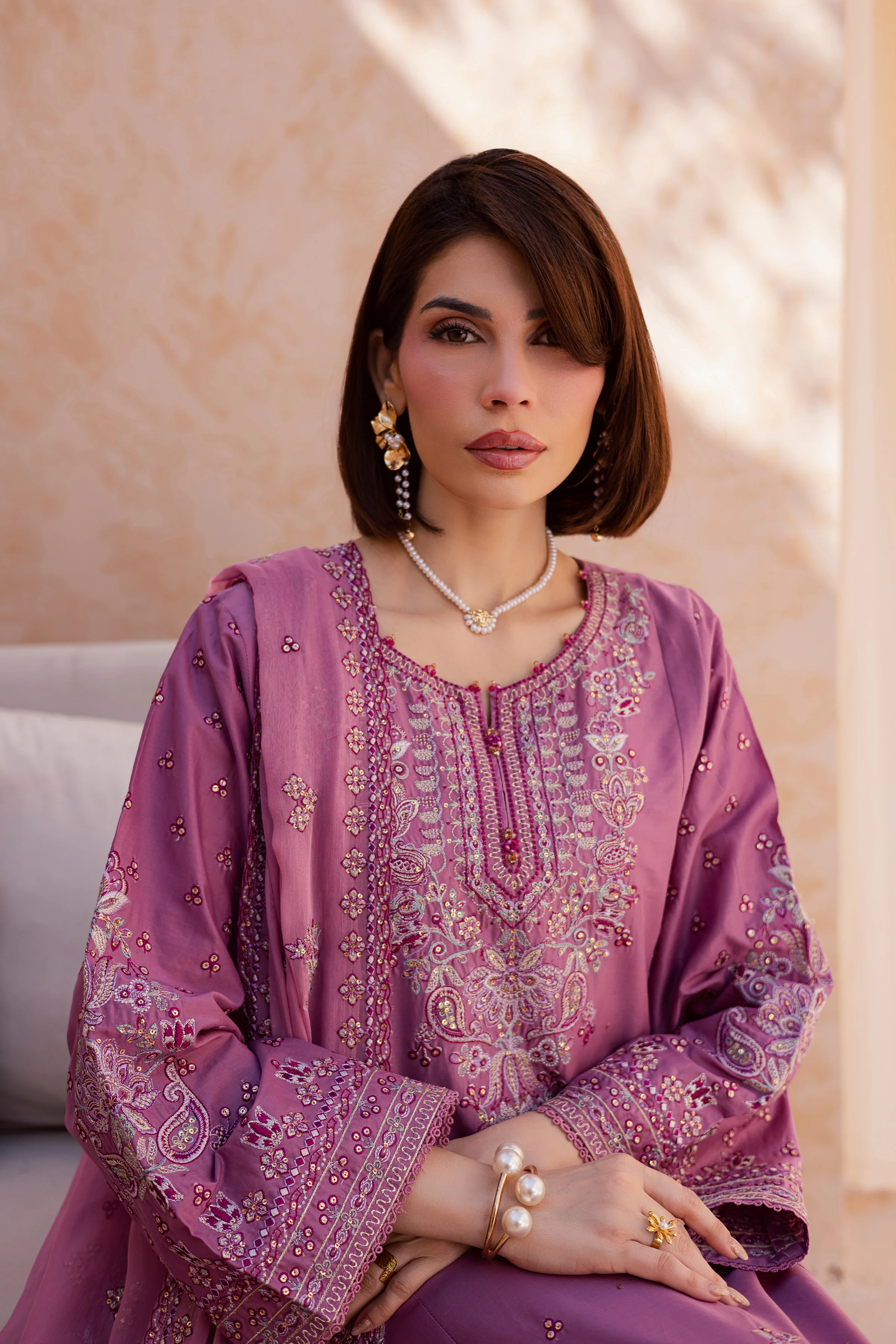 Lina 3Pc - Festive Embroidered Lawn - Image 6