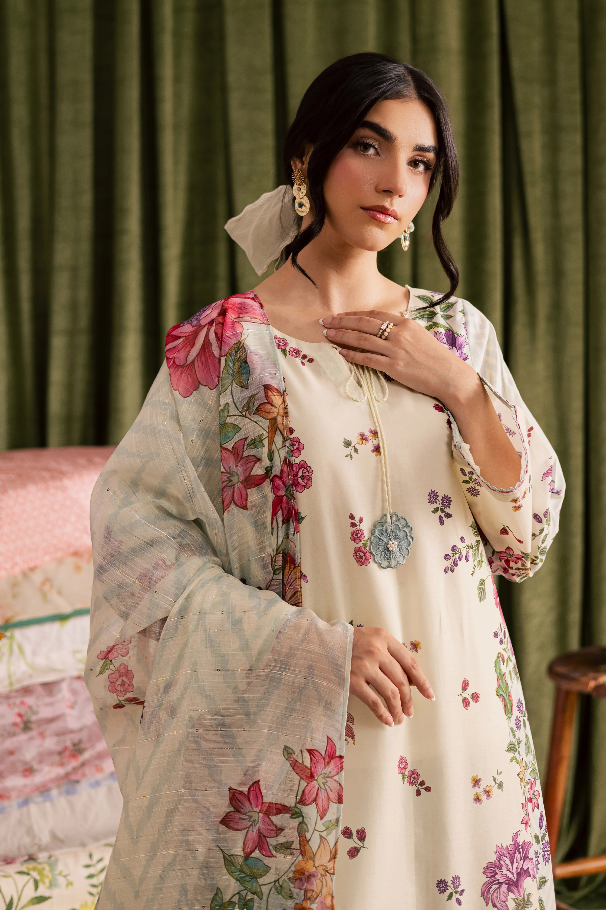 Linch 3Pc - Printed Lawn Dress - Image 2