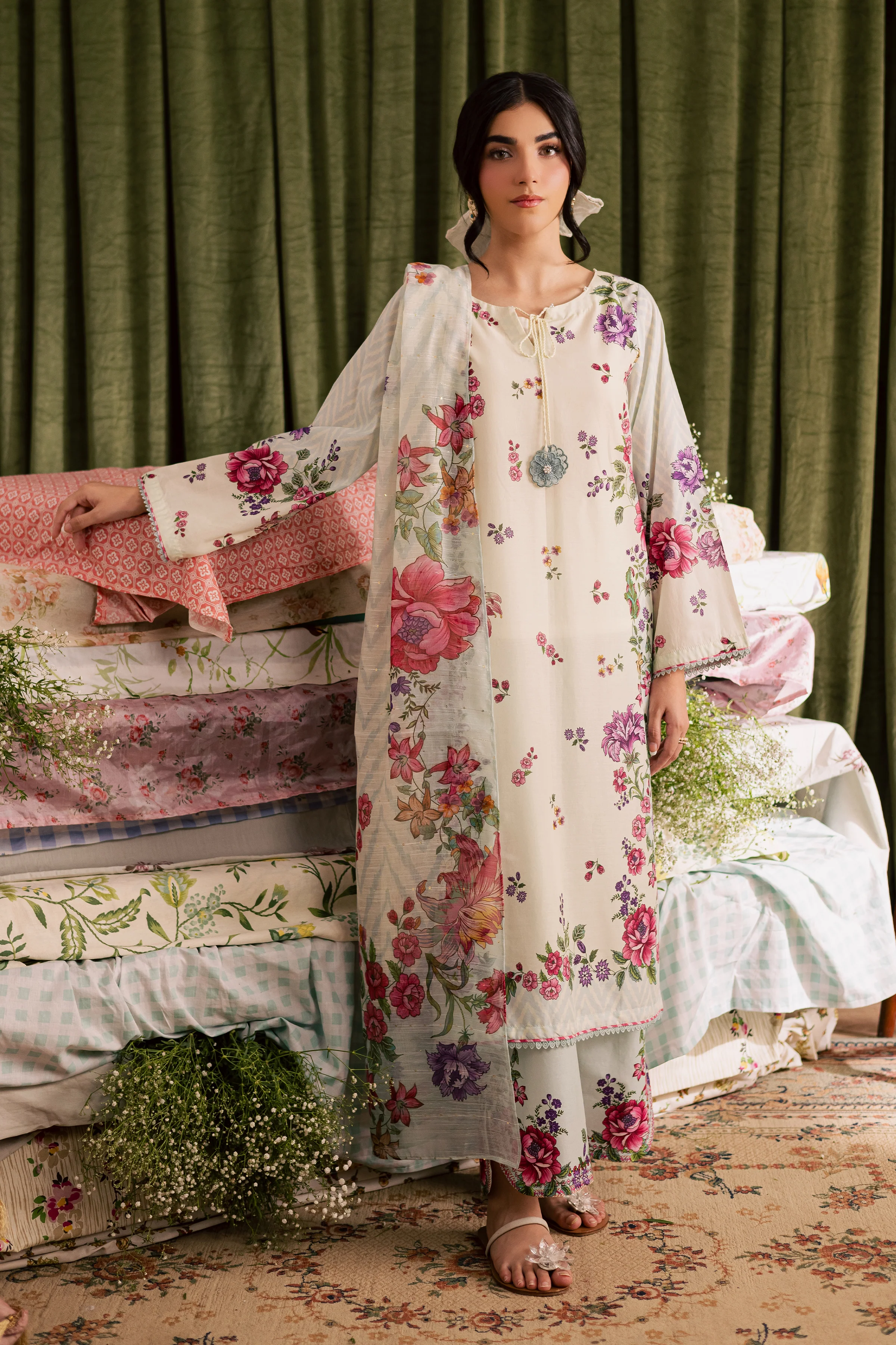 Linch 3Pc - Printed Lawn Dress - Image 5