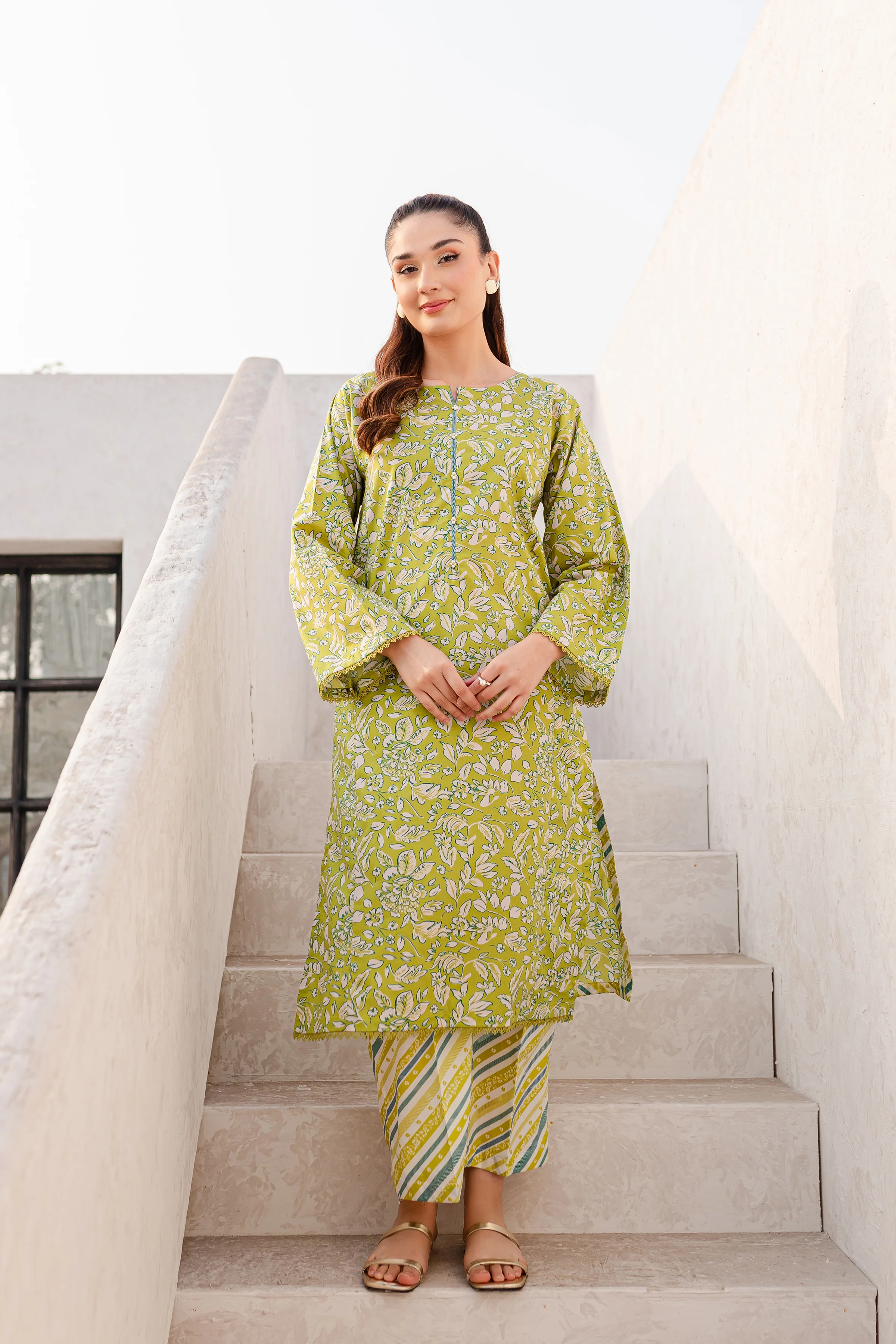 Liv 2Pc - Printed Cambric Dress - Image 10