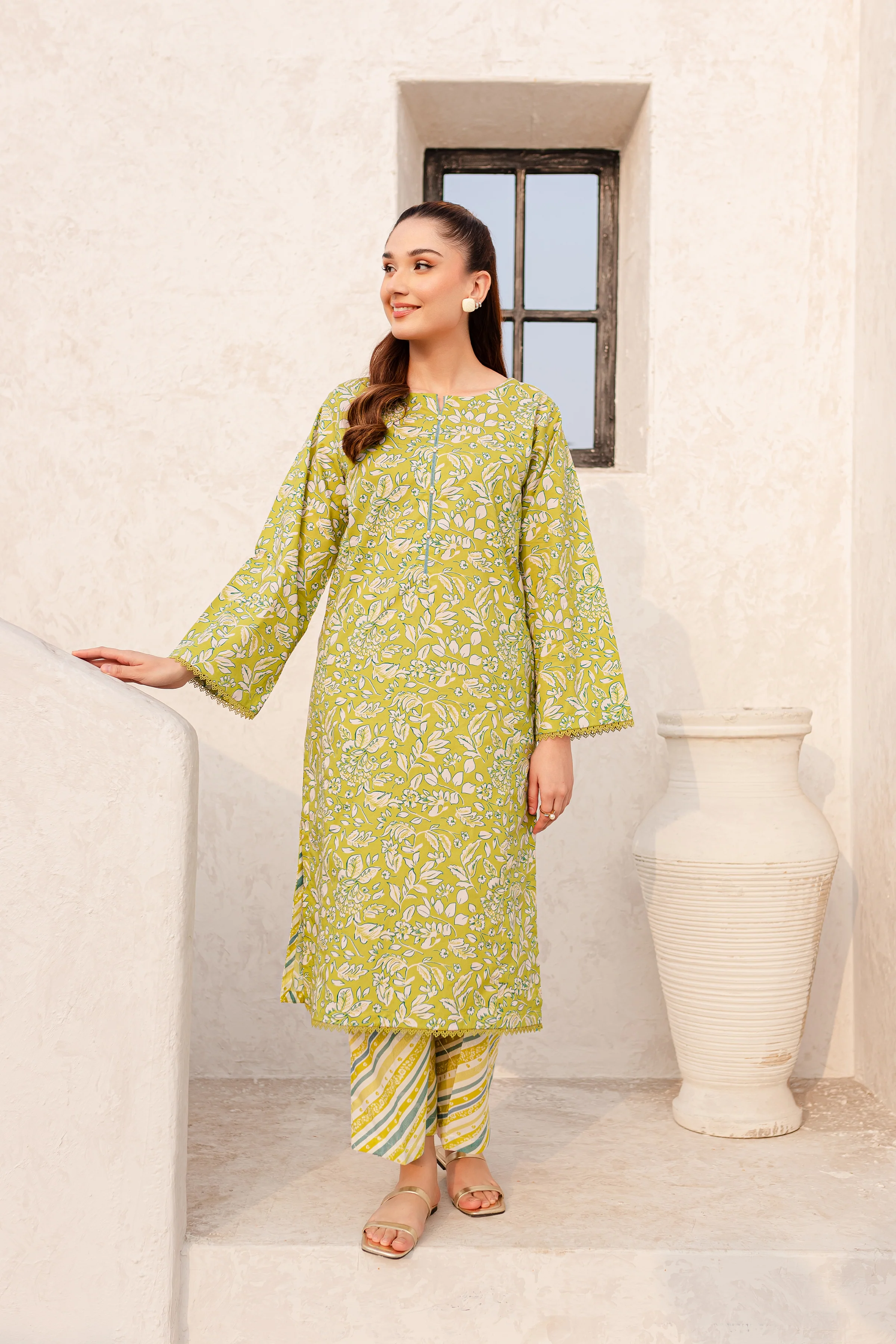 Liv 2Pc - Printed Cambric Dress - Image 11