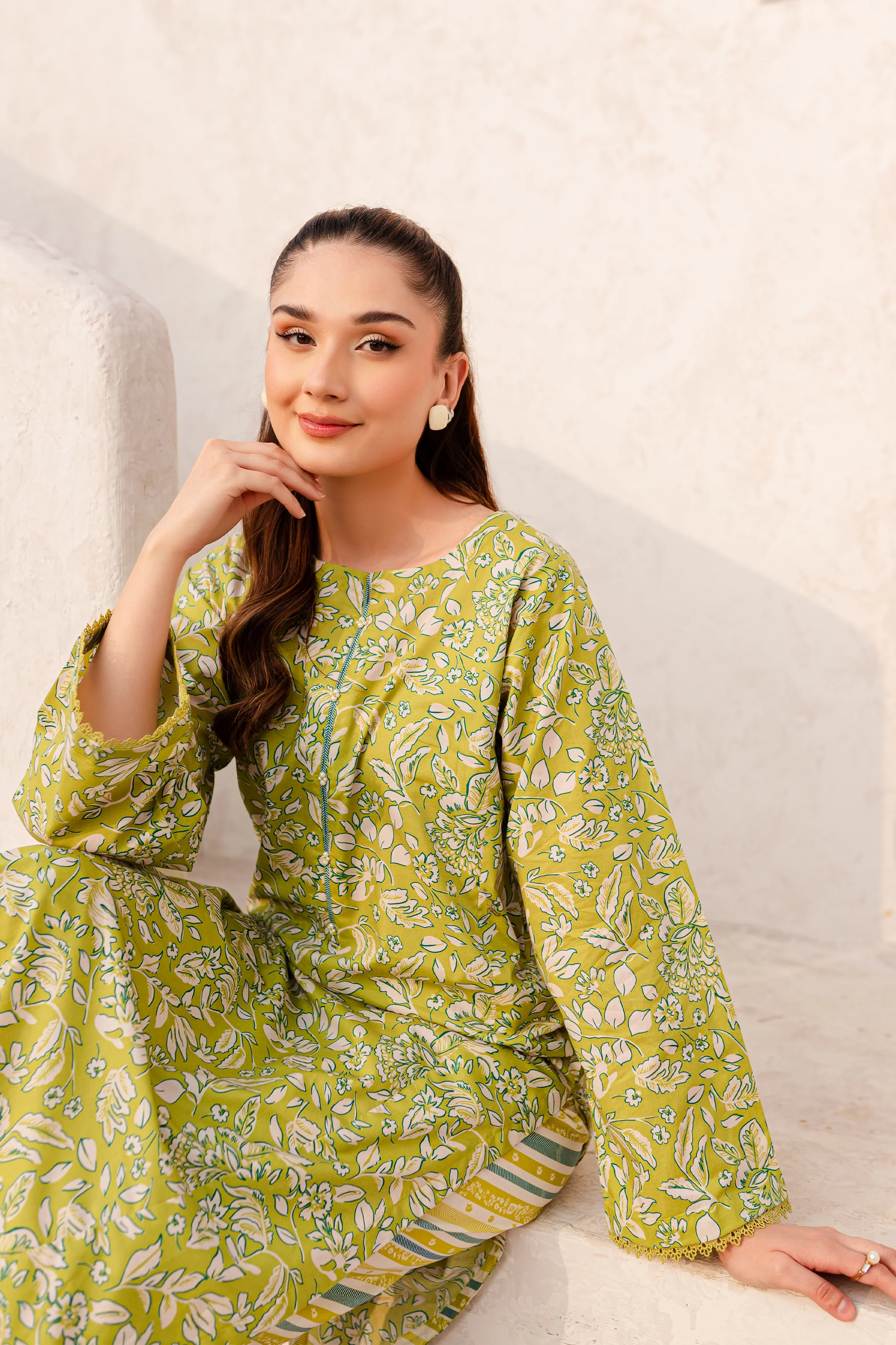 Liv 2Pc - Printed Cambric Dress - Image 12