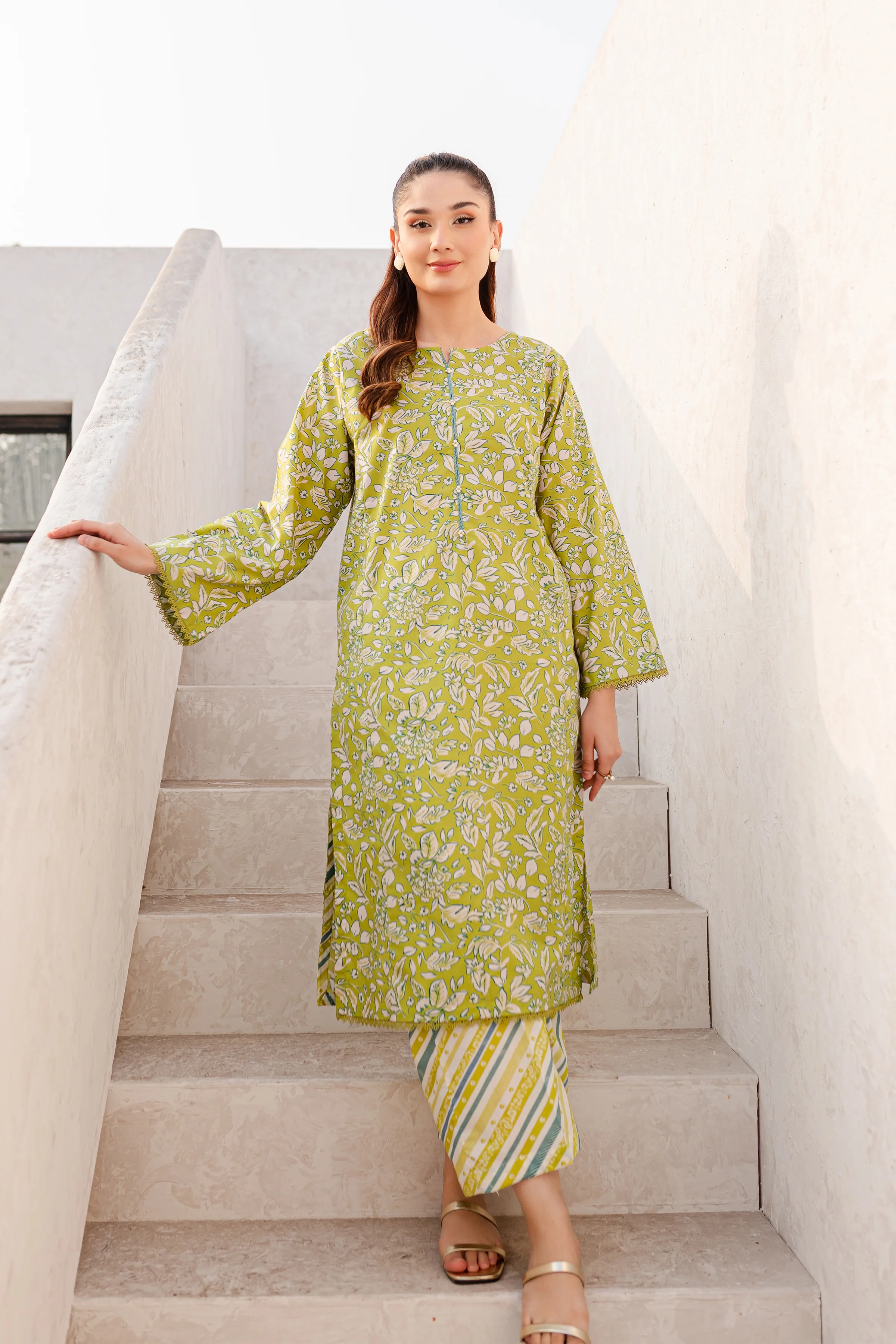 Liv 2Pc - Printed Cambric Dress - Image 6