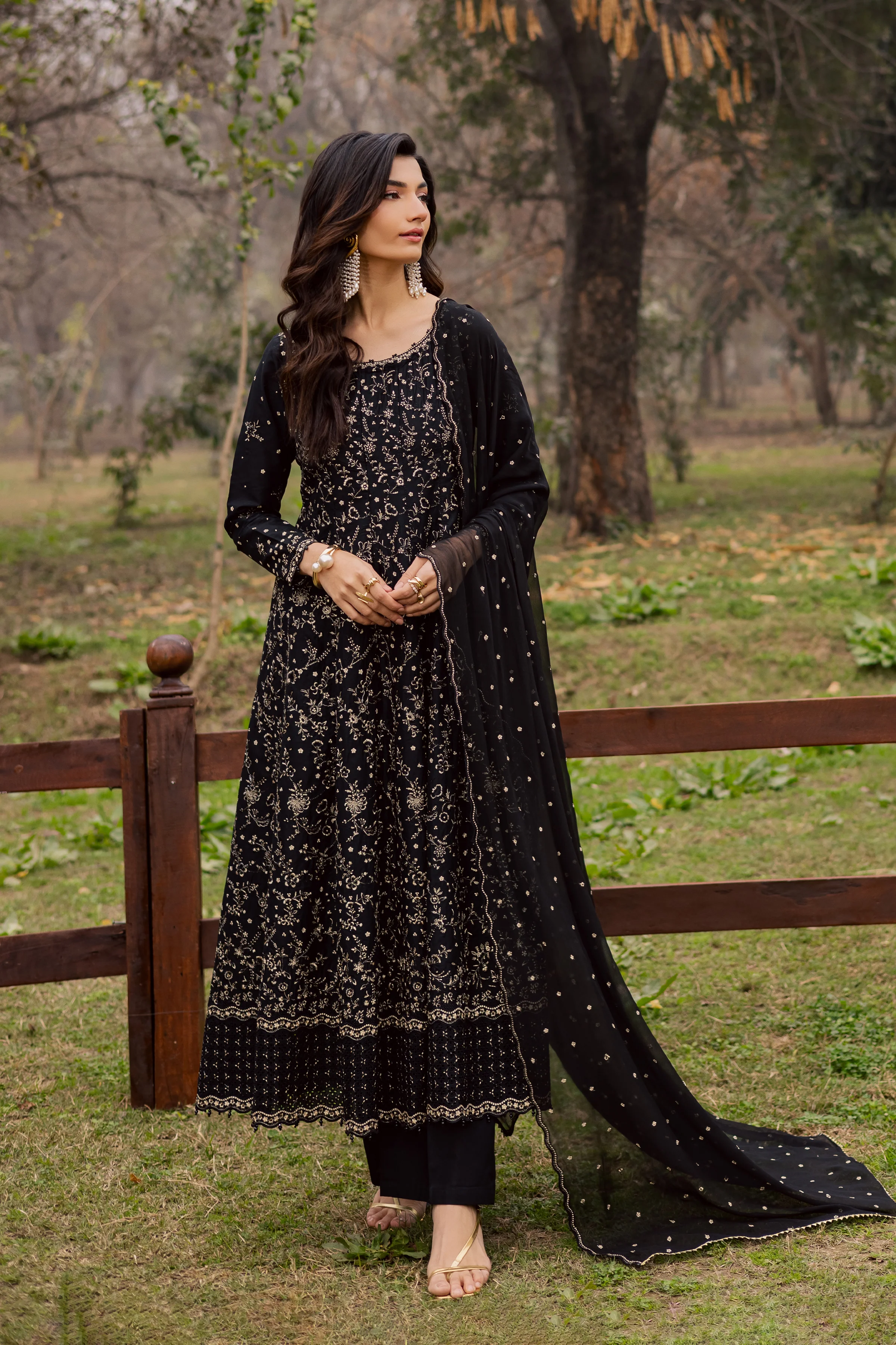 Mah e Nur 3Pc - Festive Embroidered Lawn - Image 4