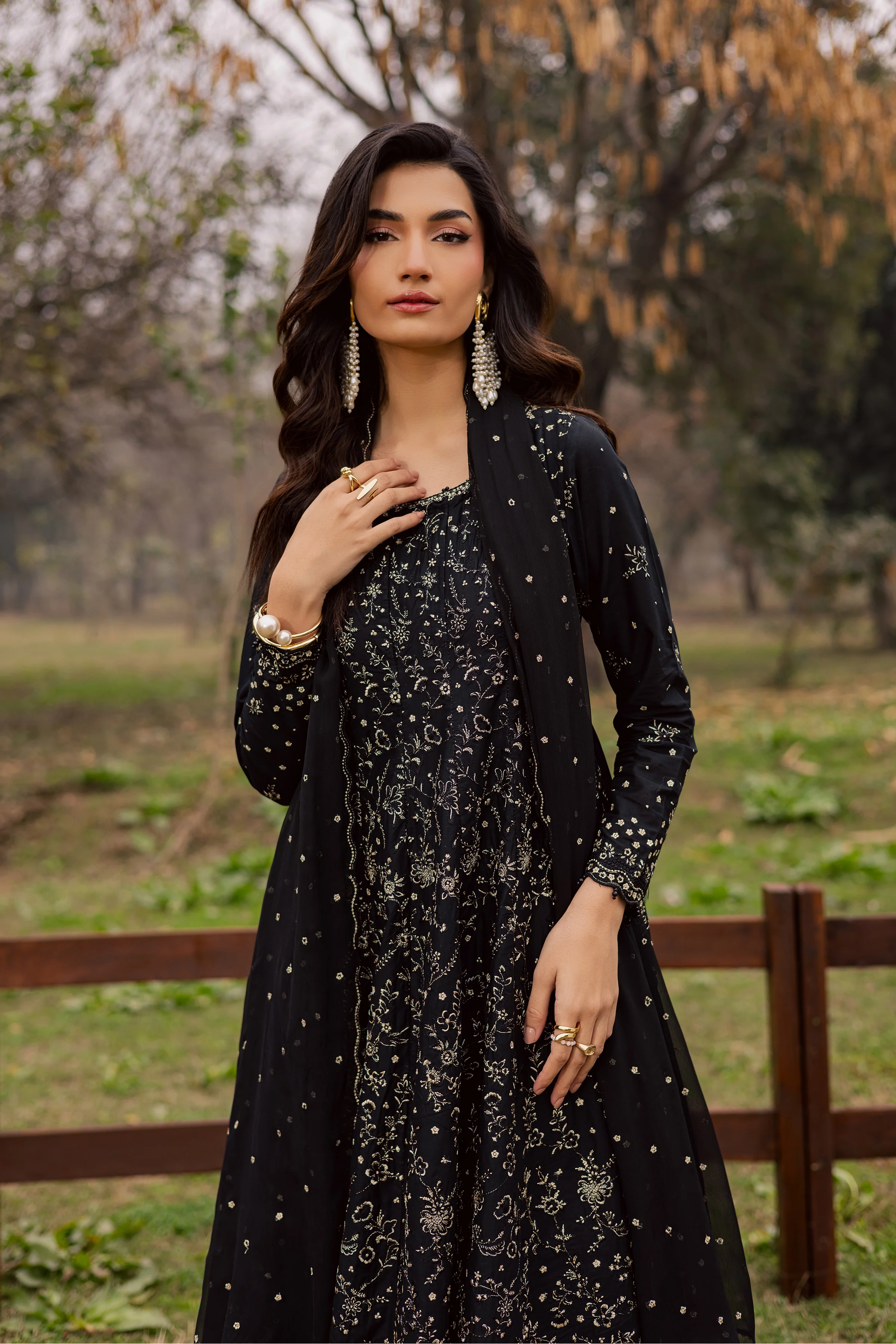 Mah e Nur 3Pc - Festive Embroidered Lawn - Image 6