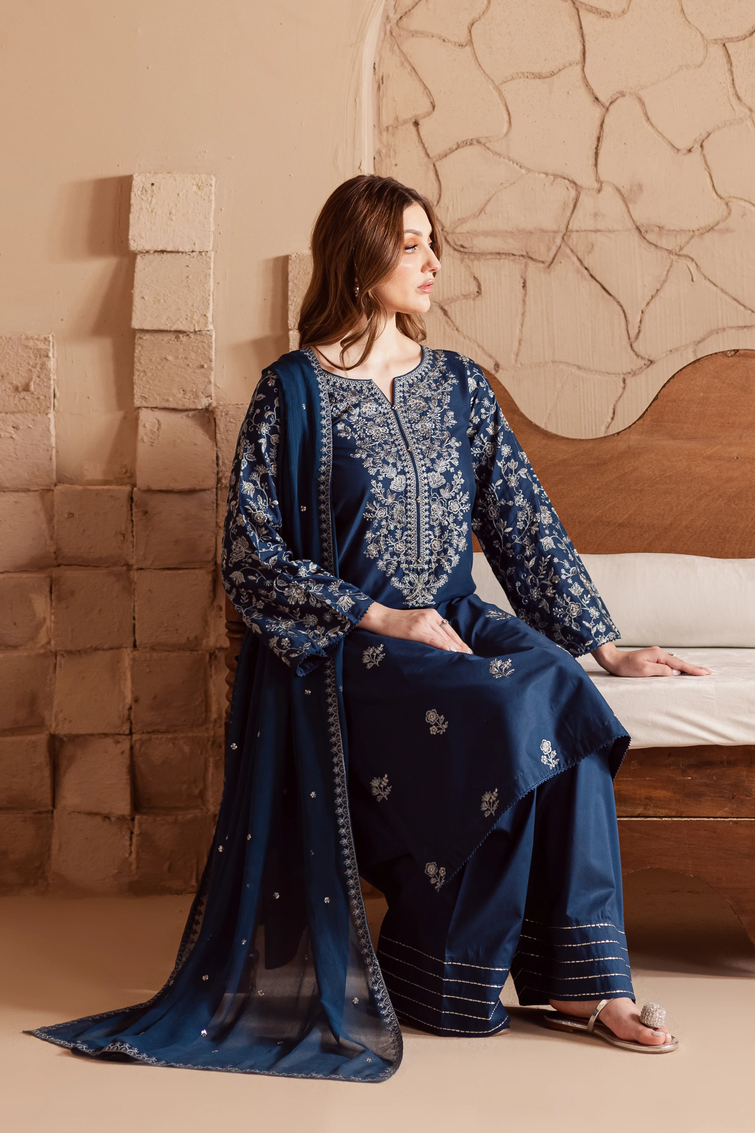 Mai tai 3Pc - Embroidered Lawn Dress - Image 4