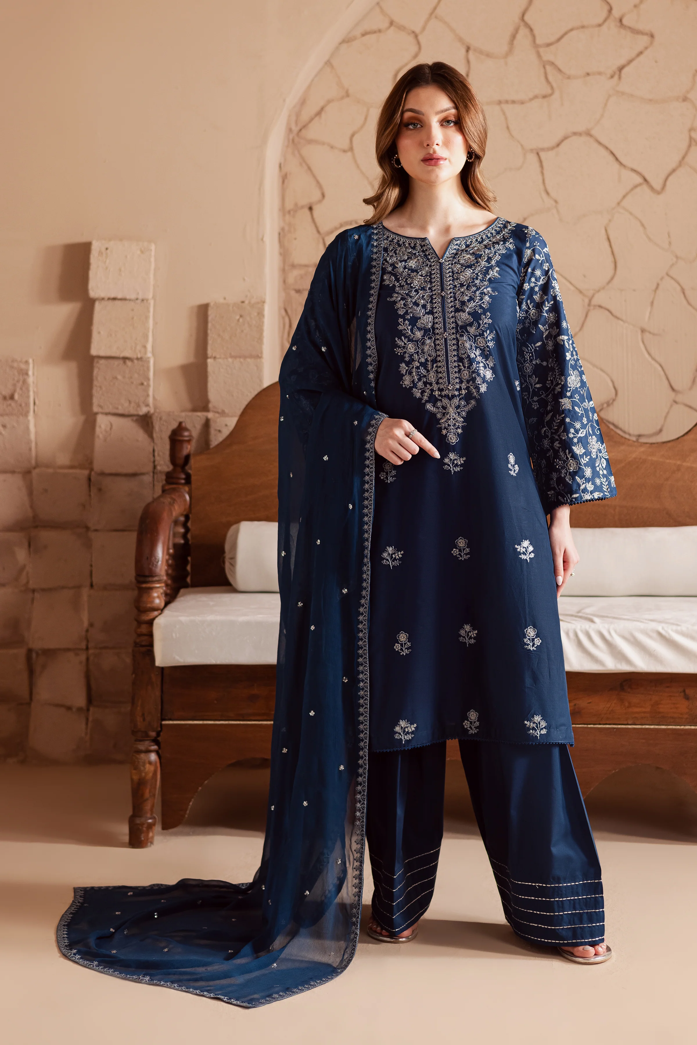 Mai tai 3Pc - Embroidered Lawn Dress - Image 5