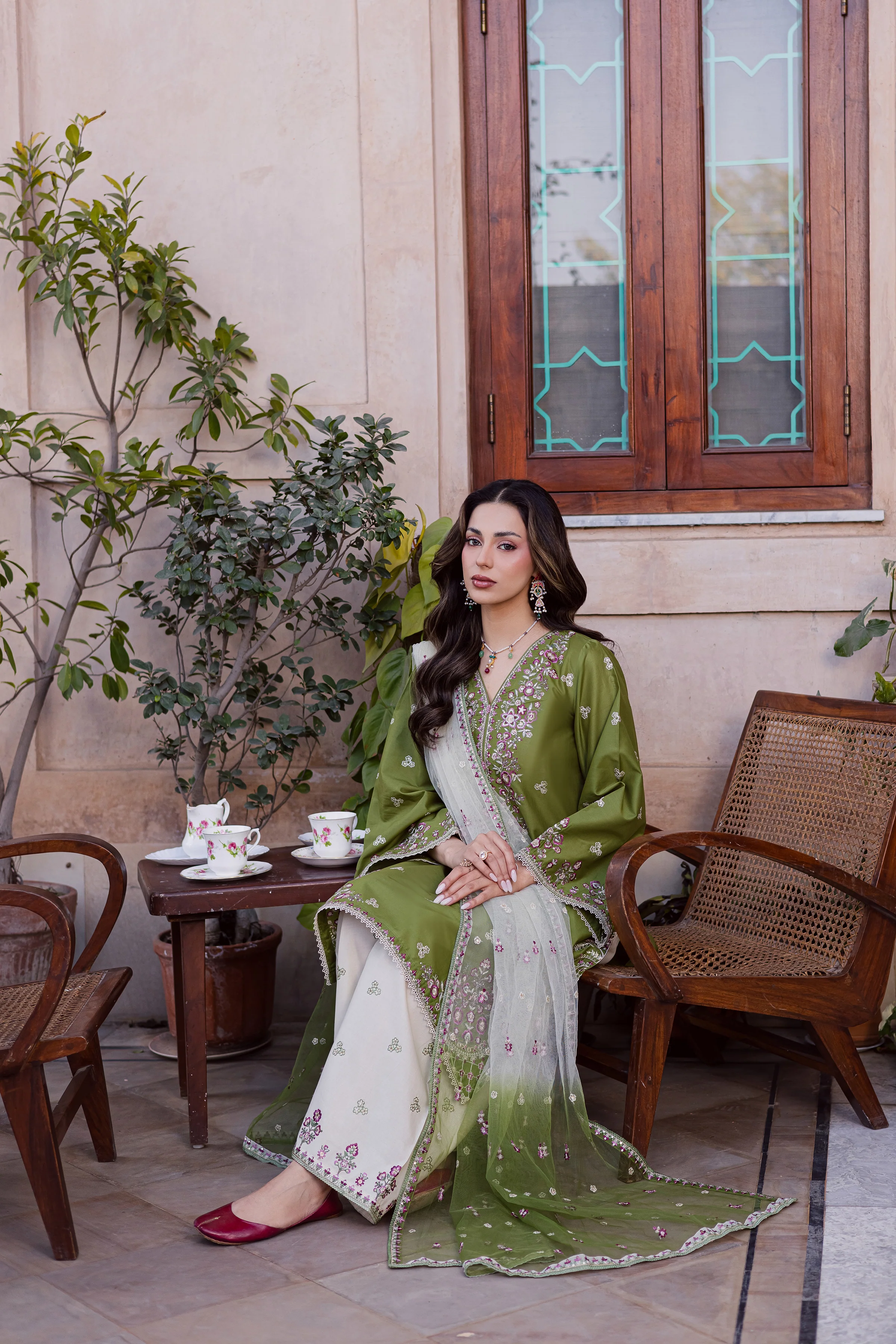 Maidah 3Pc - Festive Embroidered Lawn - Image 5