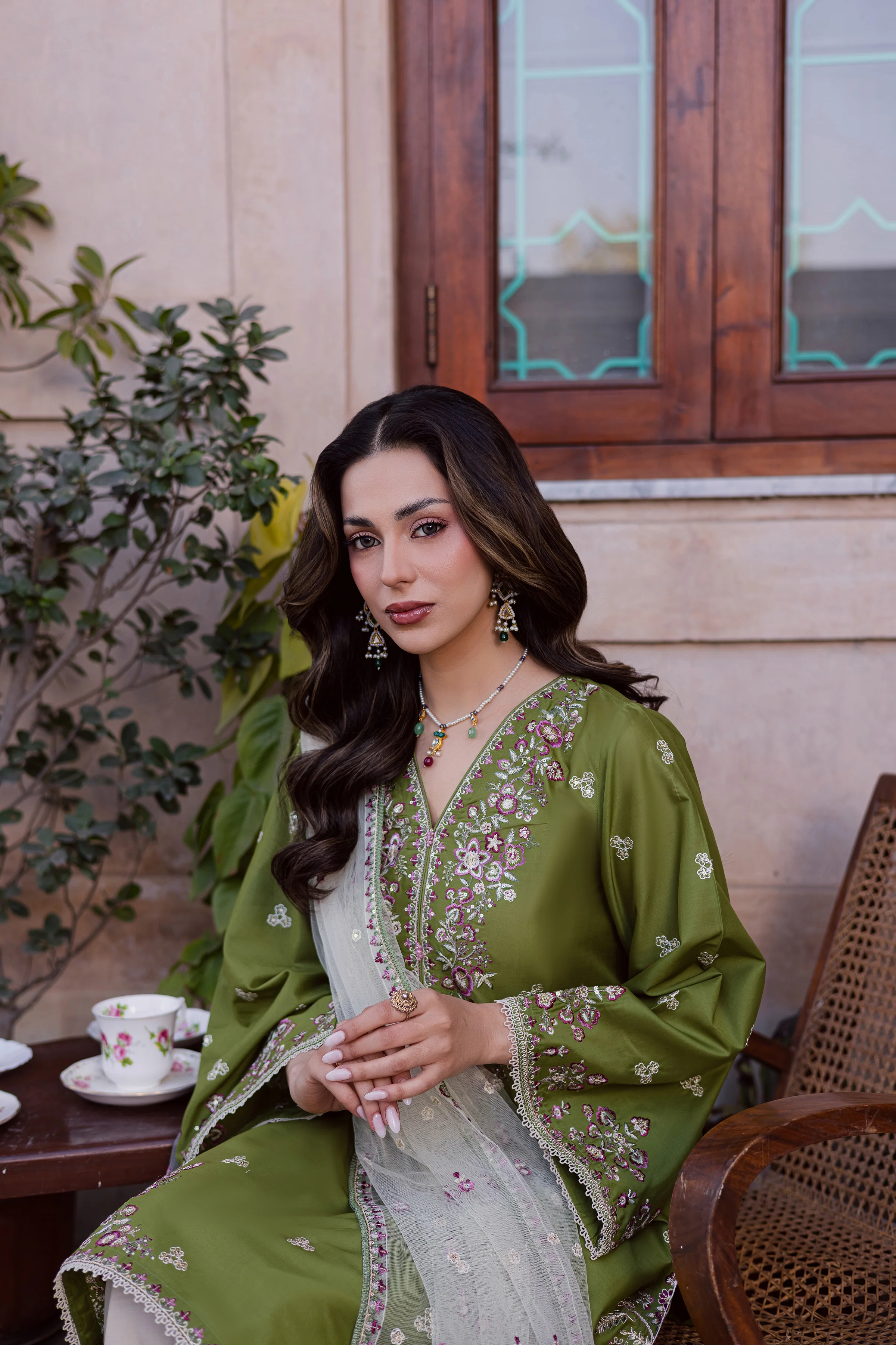 Maidah 3Pc - Festive Embroidered Lawn - Image 7