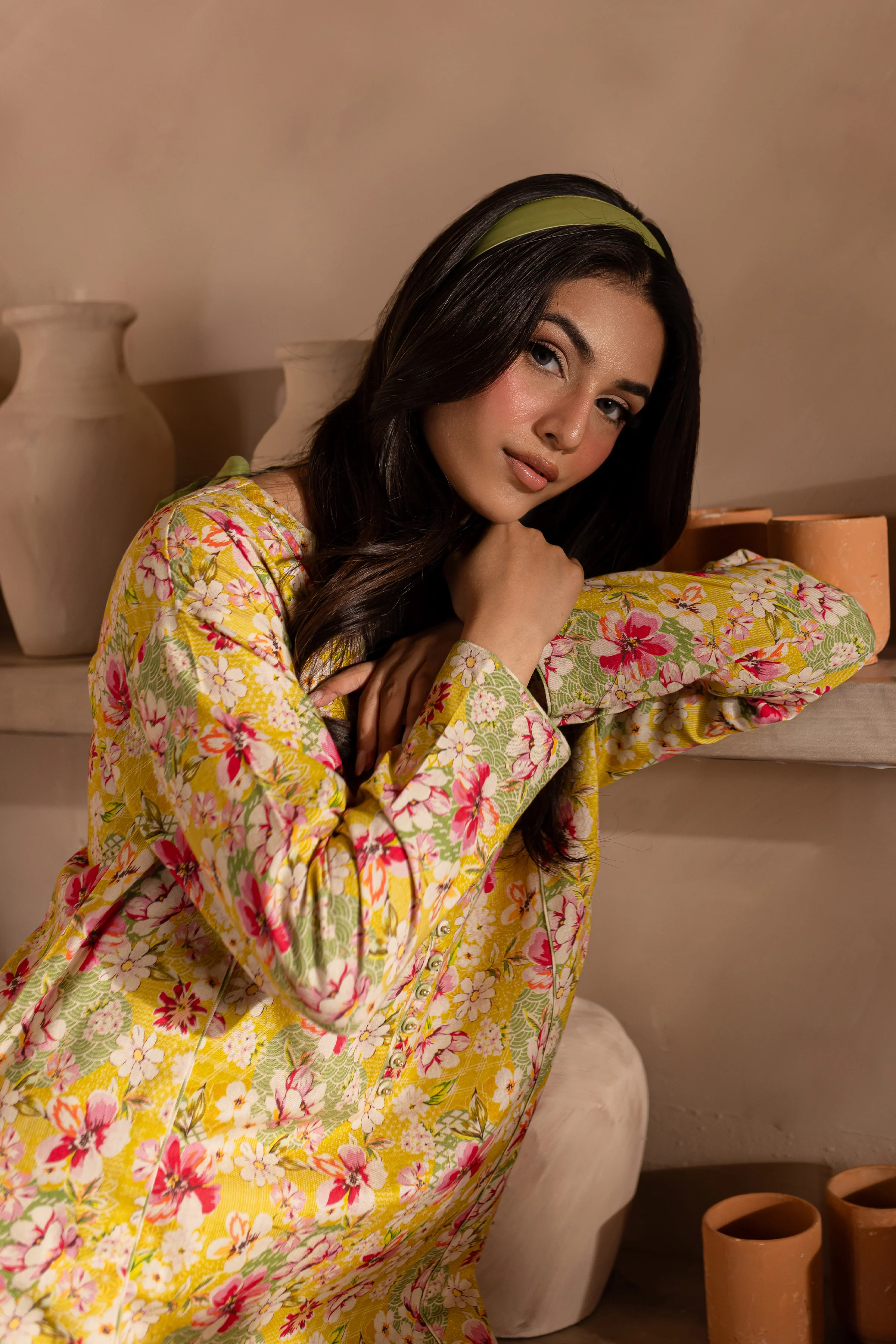 Maize 2Pc - Printed Khaddar Dress - Image 3