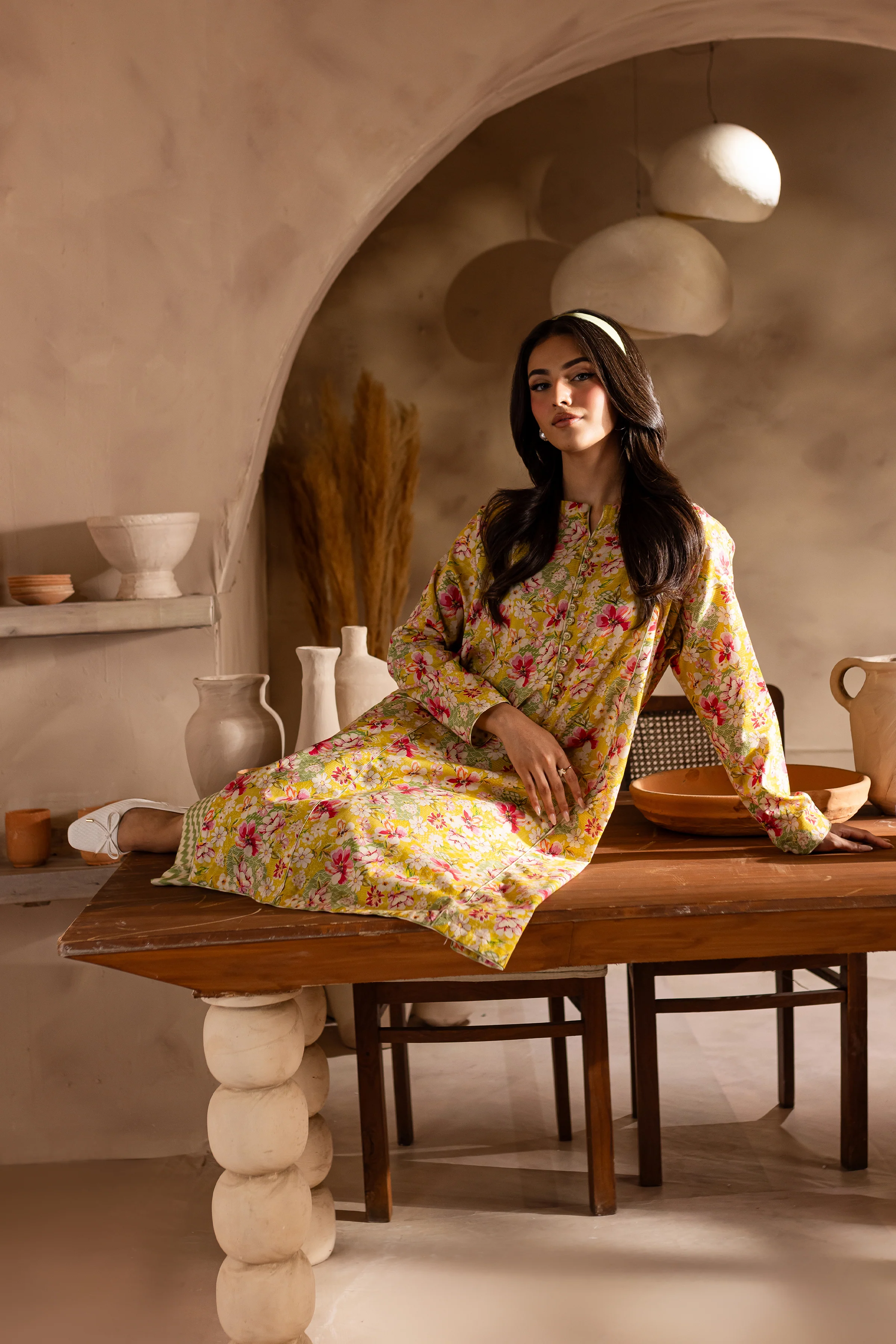 Maize 2Pc - Printed Khaddar Dress - Image 5