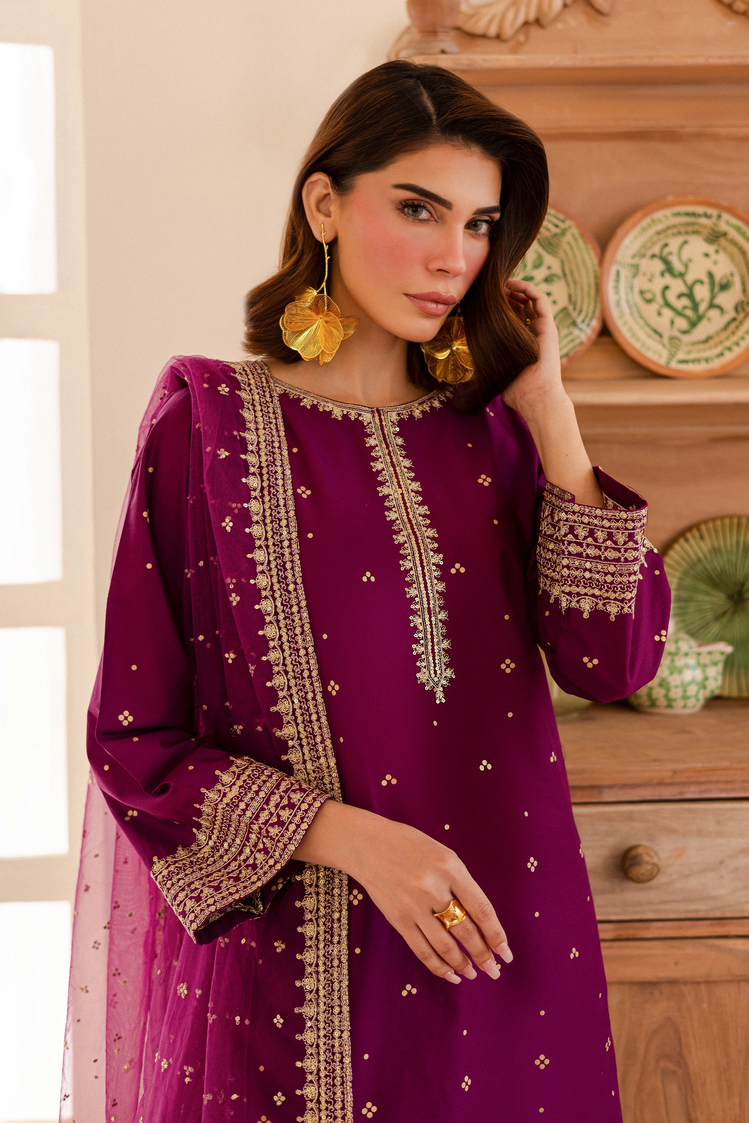 Majestic 3Pc - Embroidered Lawn Dress - Image 2