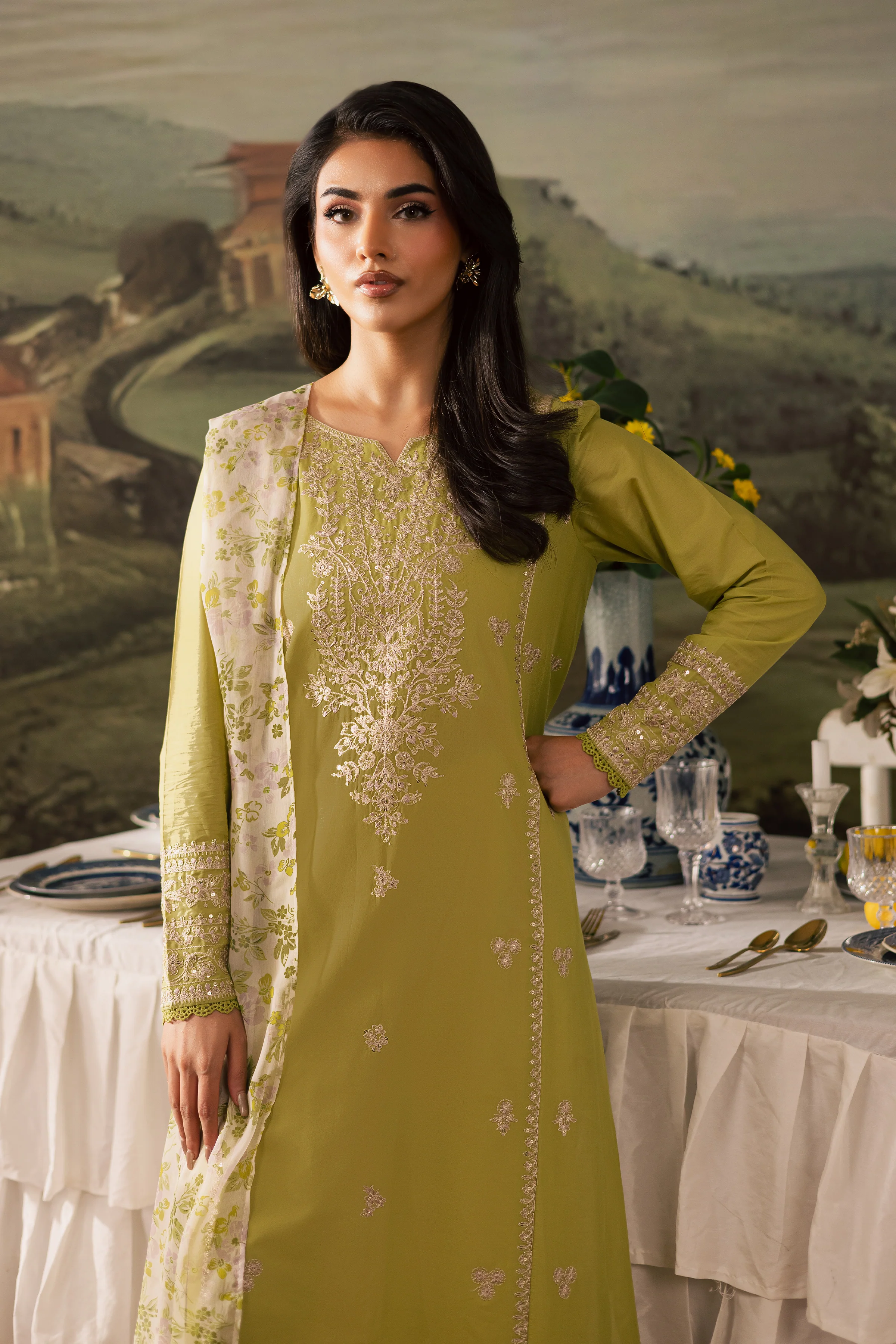 Malbus 3Pc - Embroidered Lawn Pret - Image 2