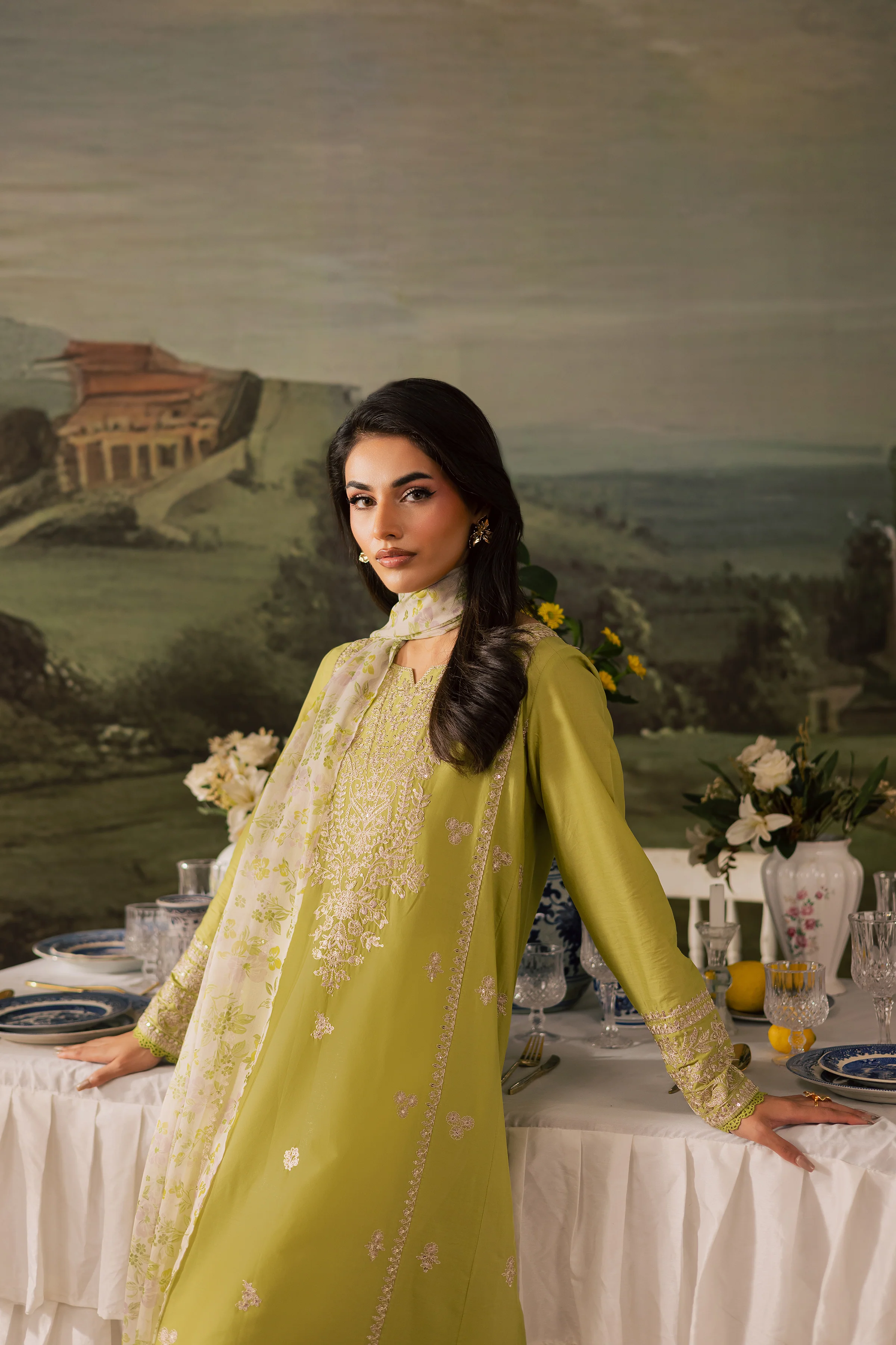 Malbus 3Pc - Embroidered Lawn Pret - Image 3