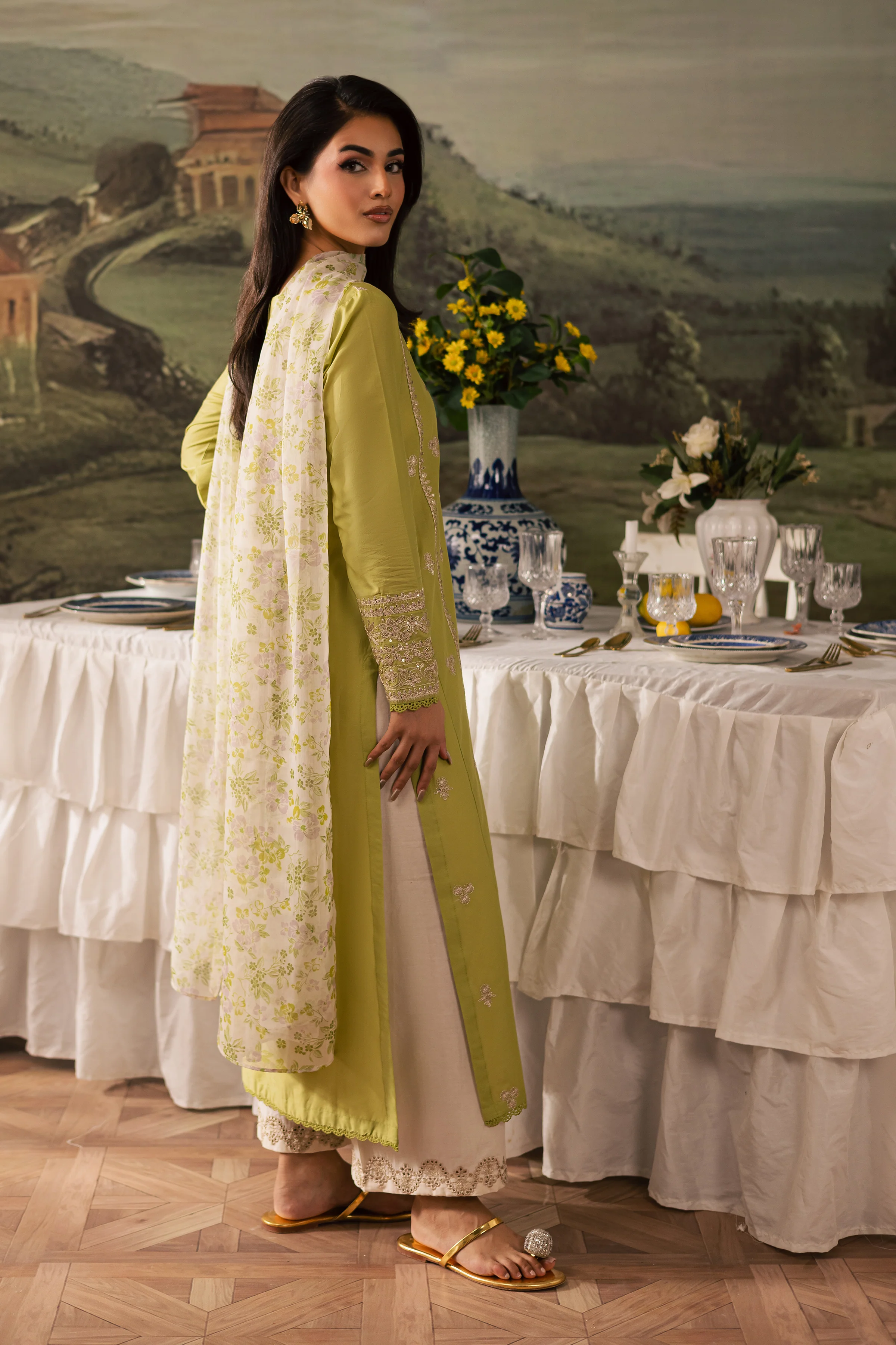 Malbus 3Pc - Embroidered Lawn Pret - Image 5