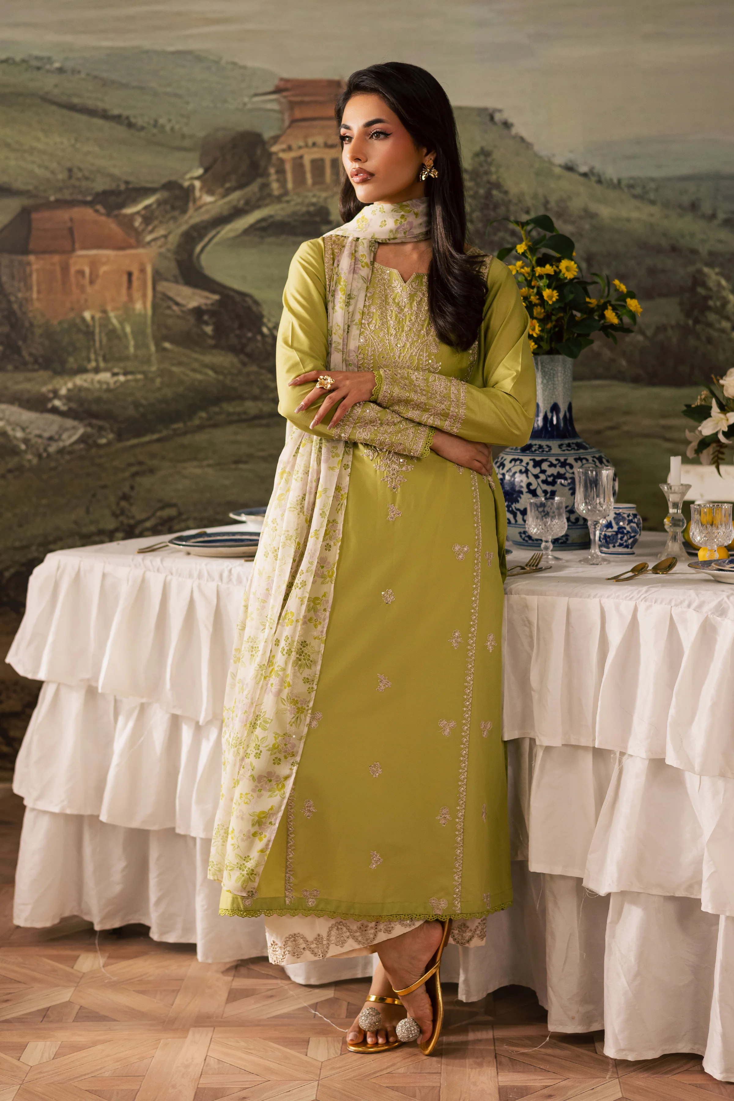 Malbus 3Pc - Embroidered Lawn Pret - Image 6