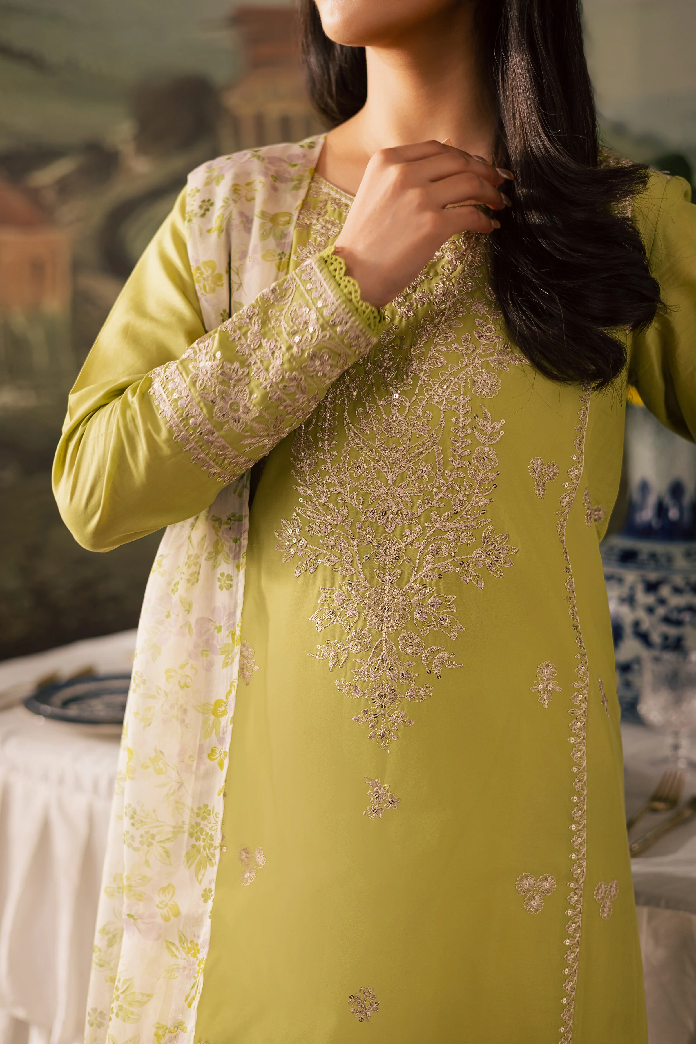Malbus 3Pc - Embroidered Lawn Pret - Image 8