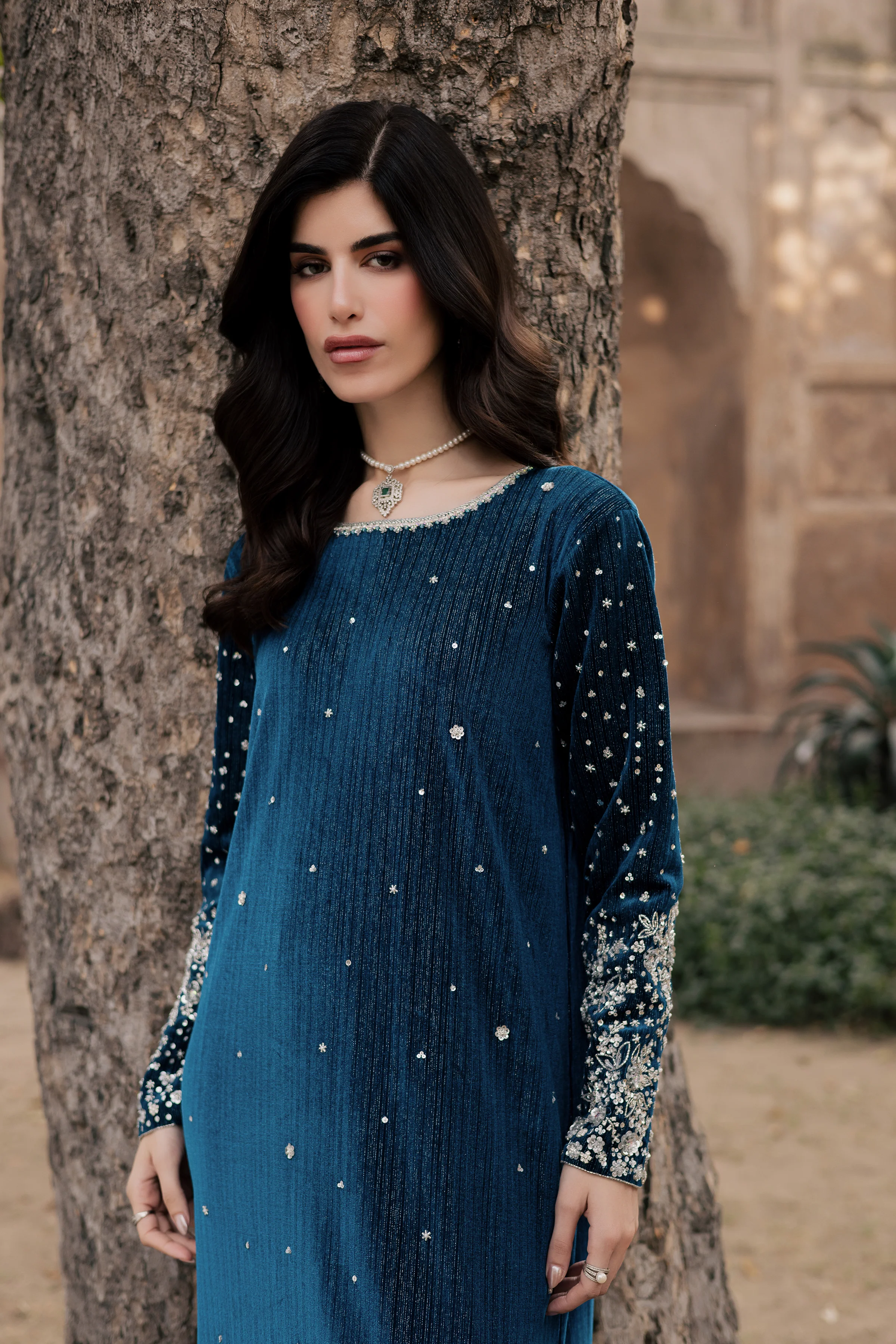 Mandana 2Pc - Velvet Formal Dress - Image 2