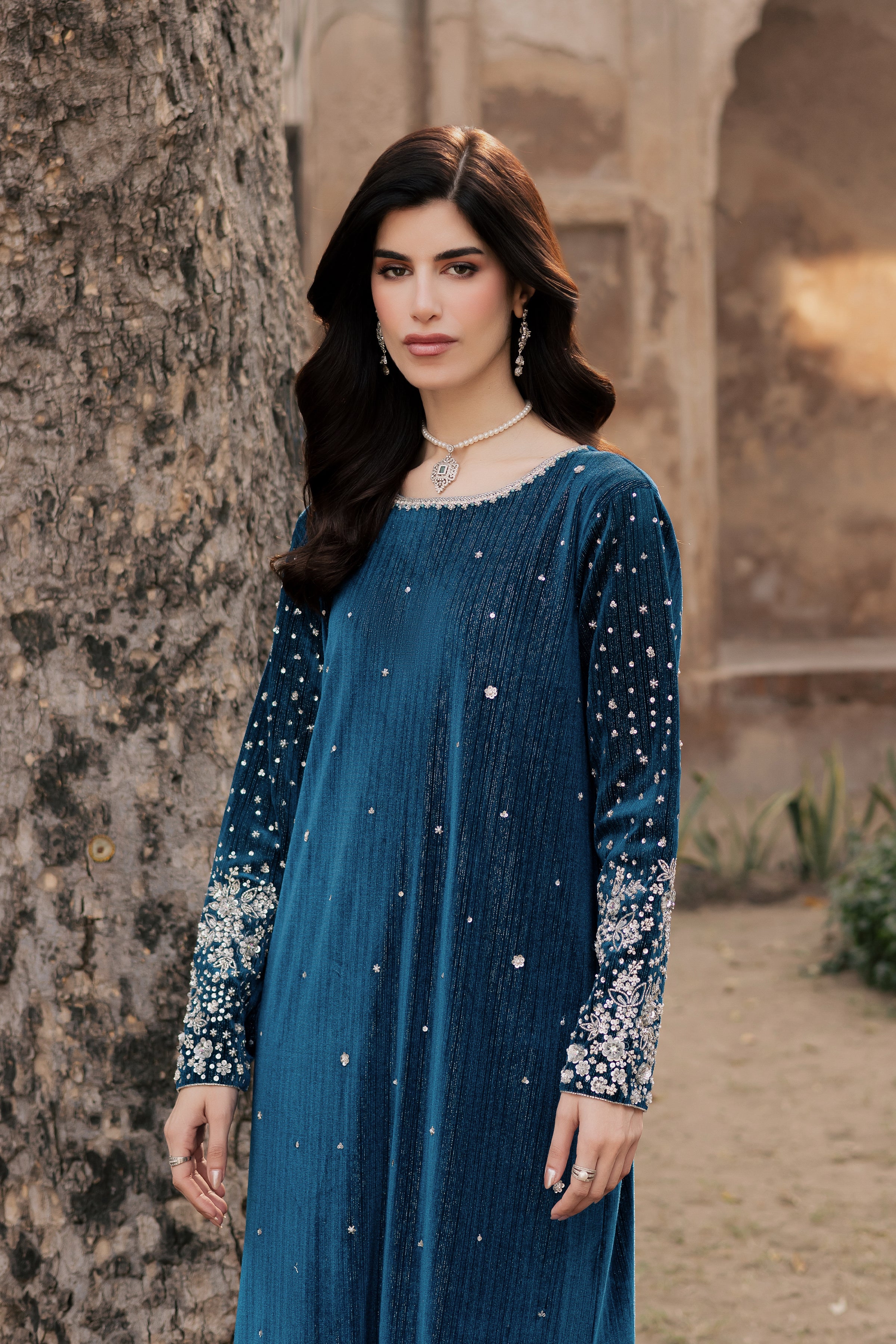Mandana 2Pc - Velvet Formal Dress - Image 4