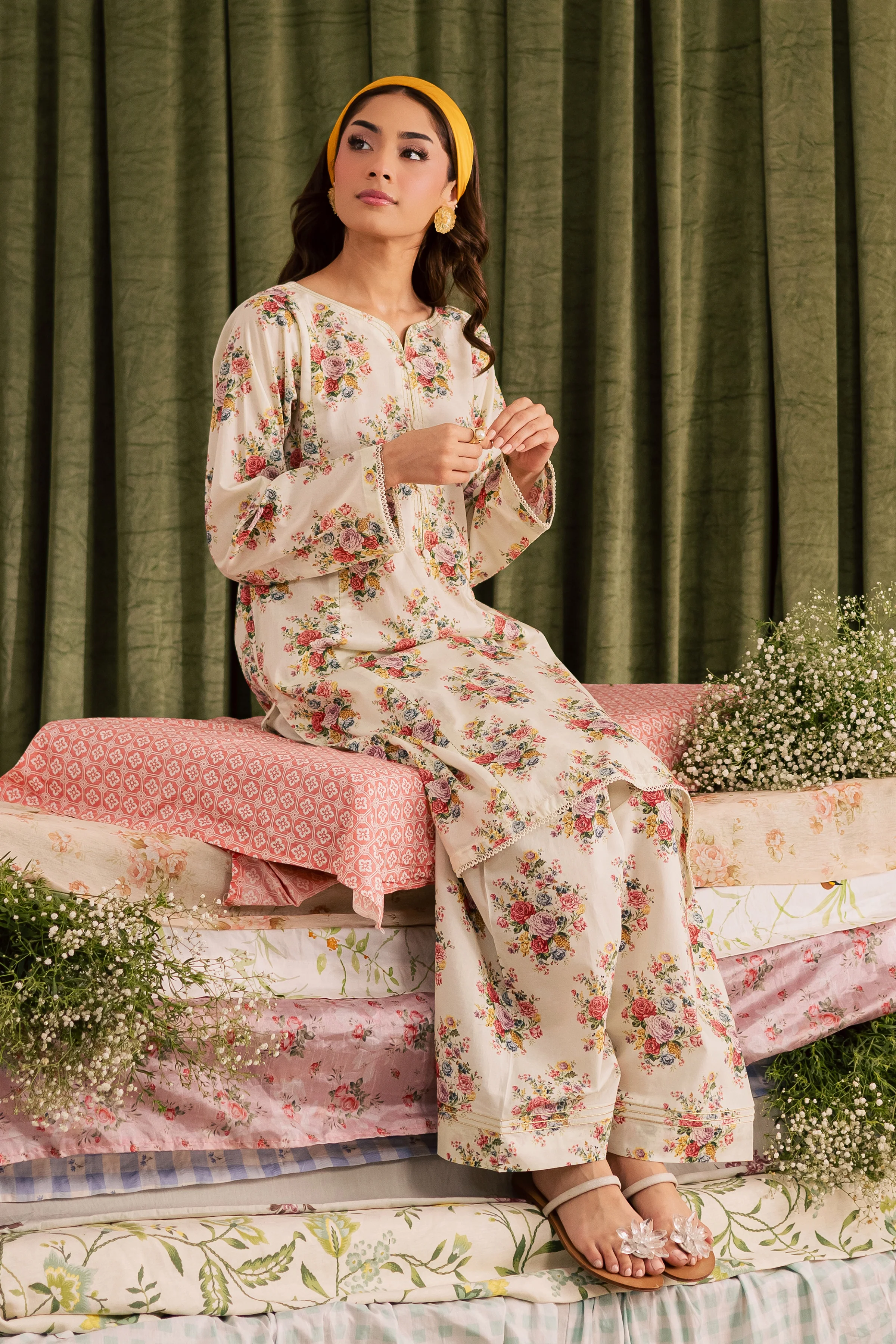 Mandy 2Pc - Printed Lawn Dress - Image 4