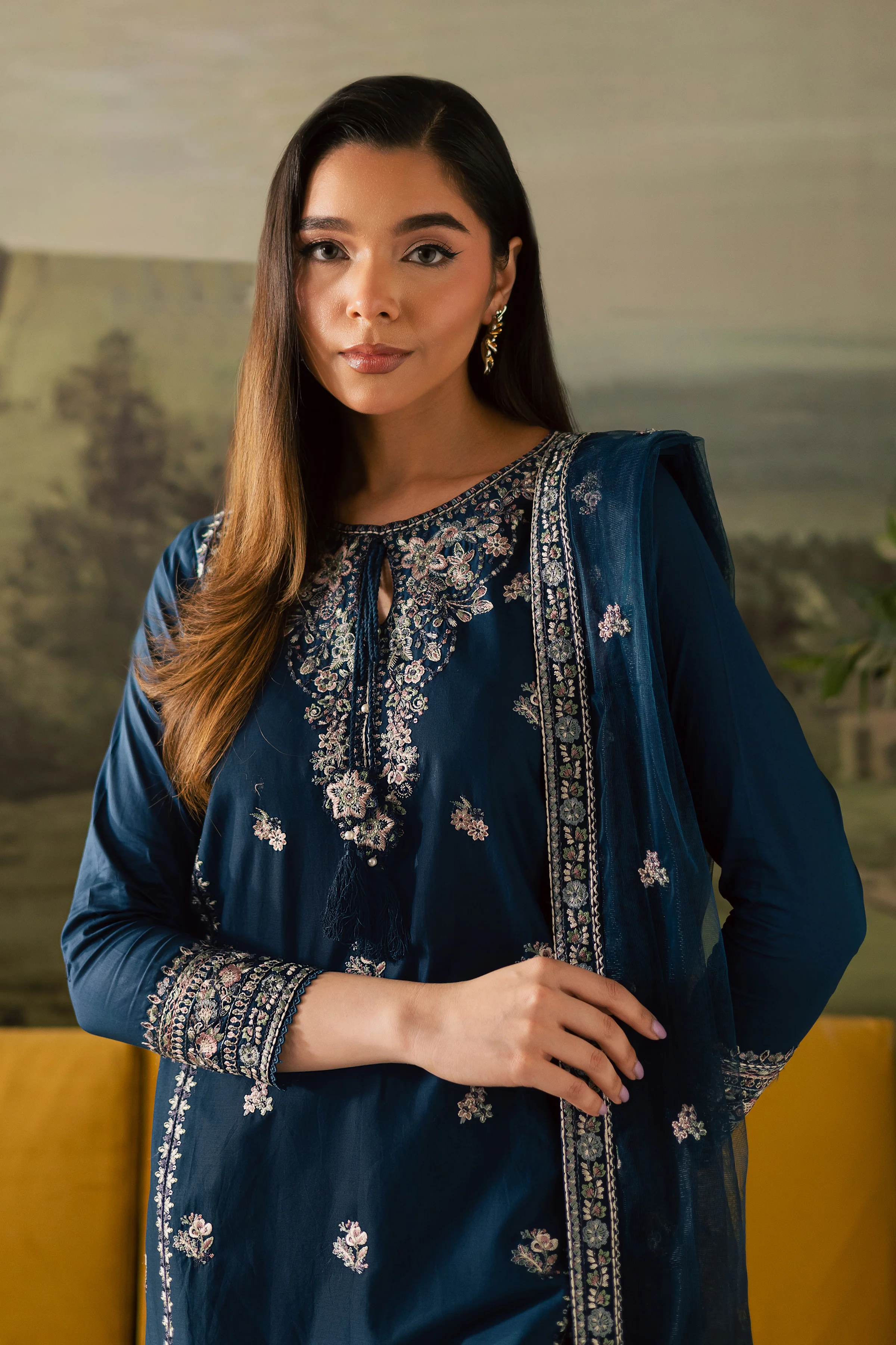 Maneezay 3Pc - Embroidered Lawn Pret - Image 2