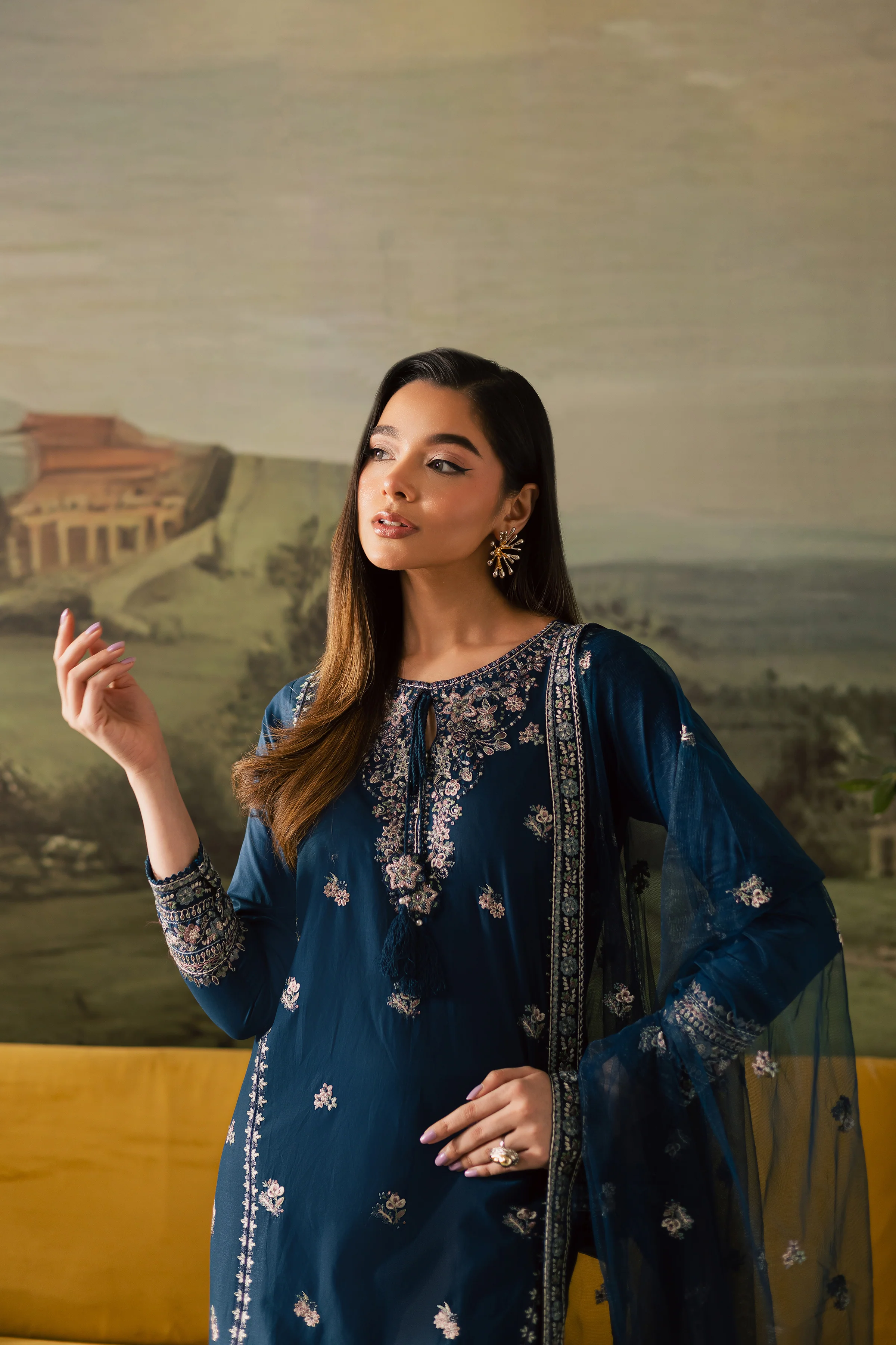 Maneezay 3Pc - Embroidered Lawn Pret - Image 3