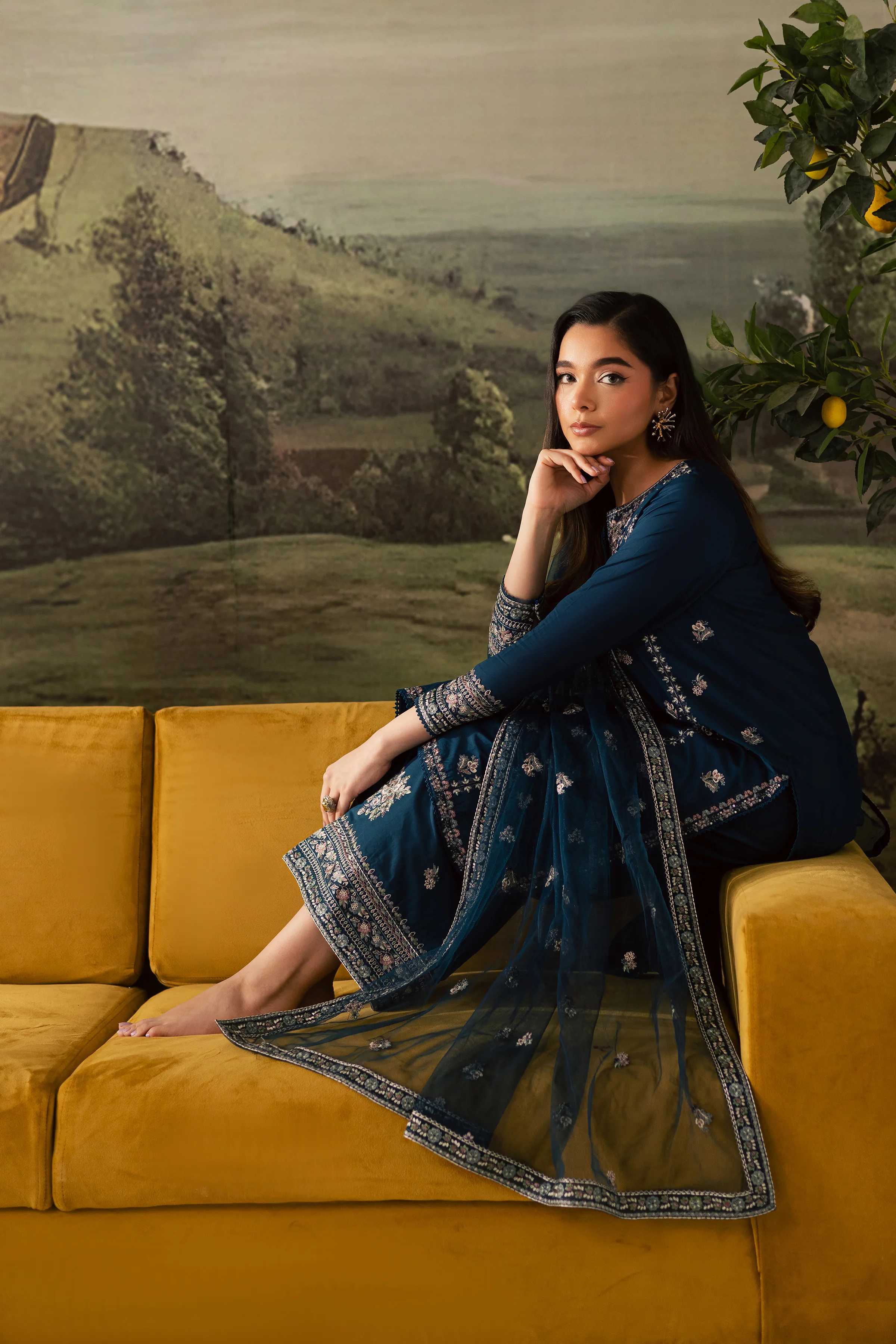 Maneezay 3Pc - Embroidered Lawn Pret - Image 4