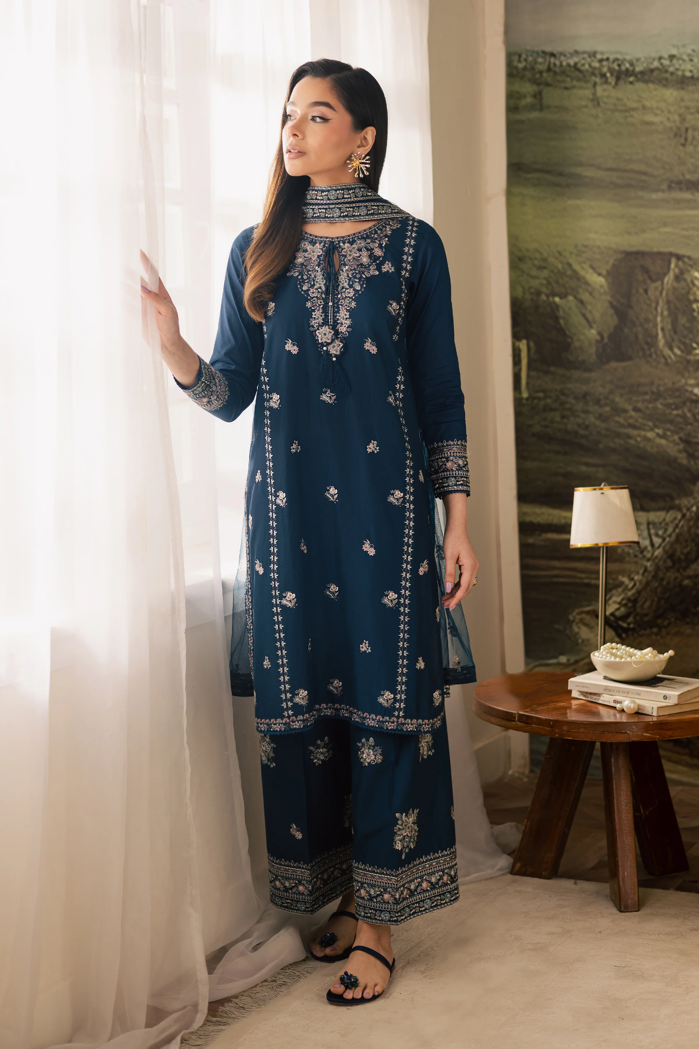 Maneezay 3Pc - Embroidered Lawn Pret - Image 5