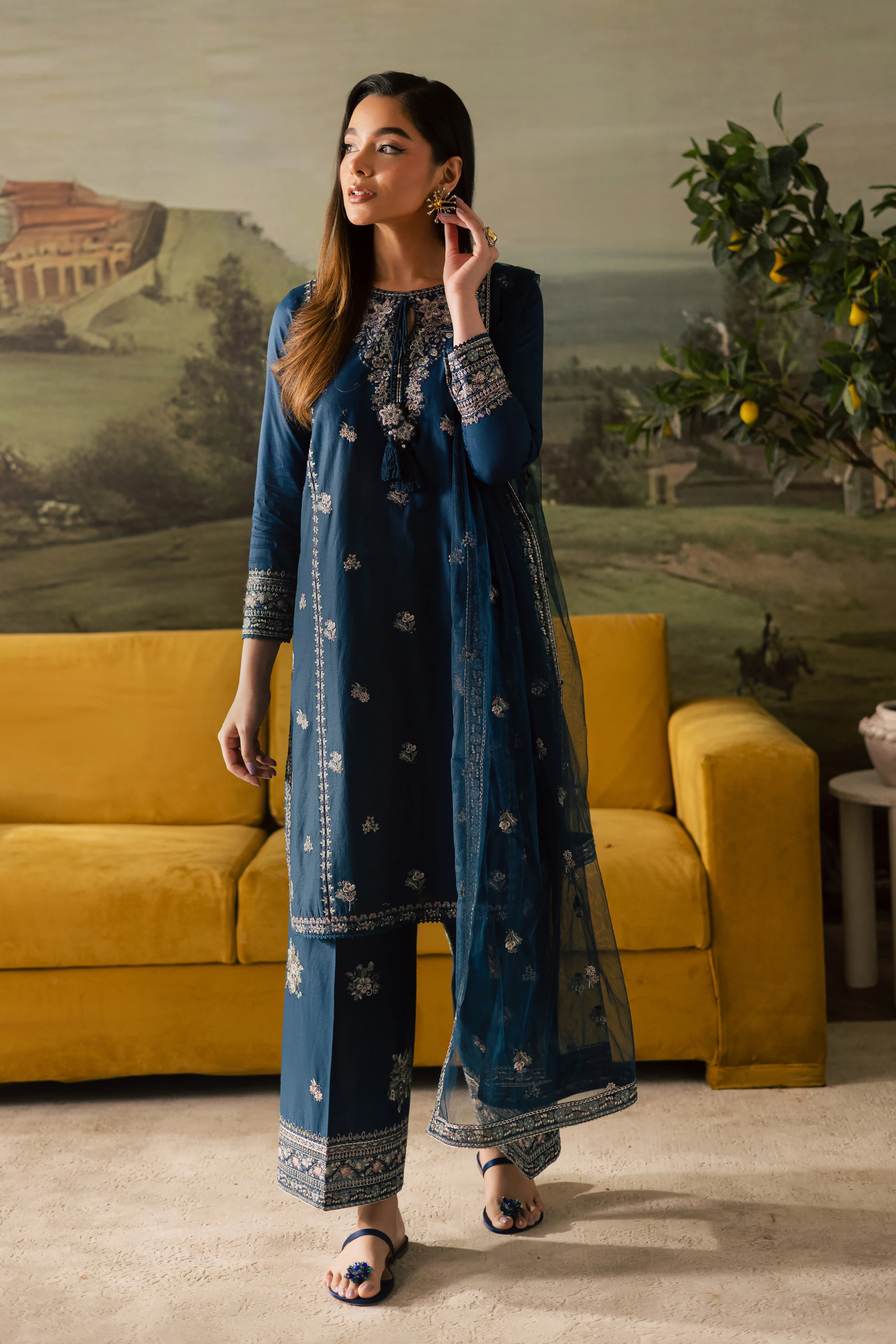 Maneezay 3Pc - Embroidered Lawn Pret - Image 6