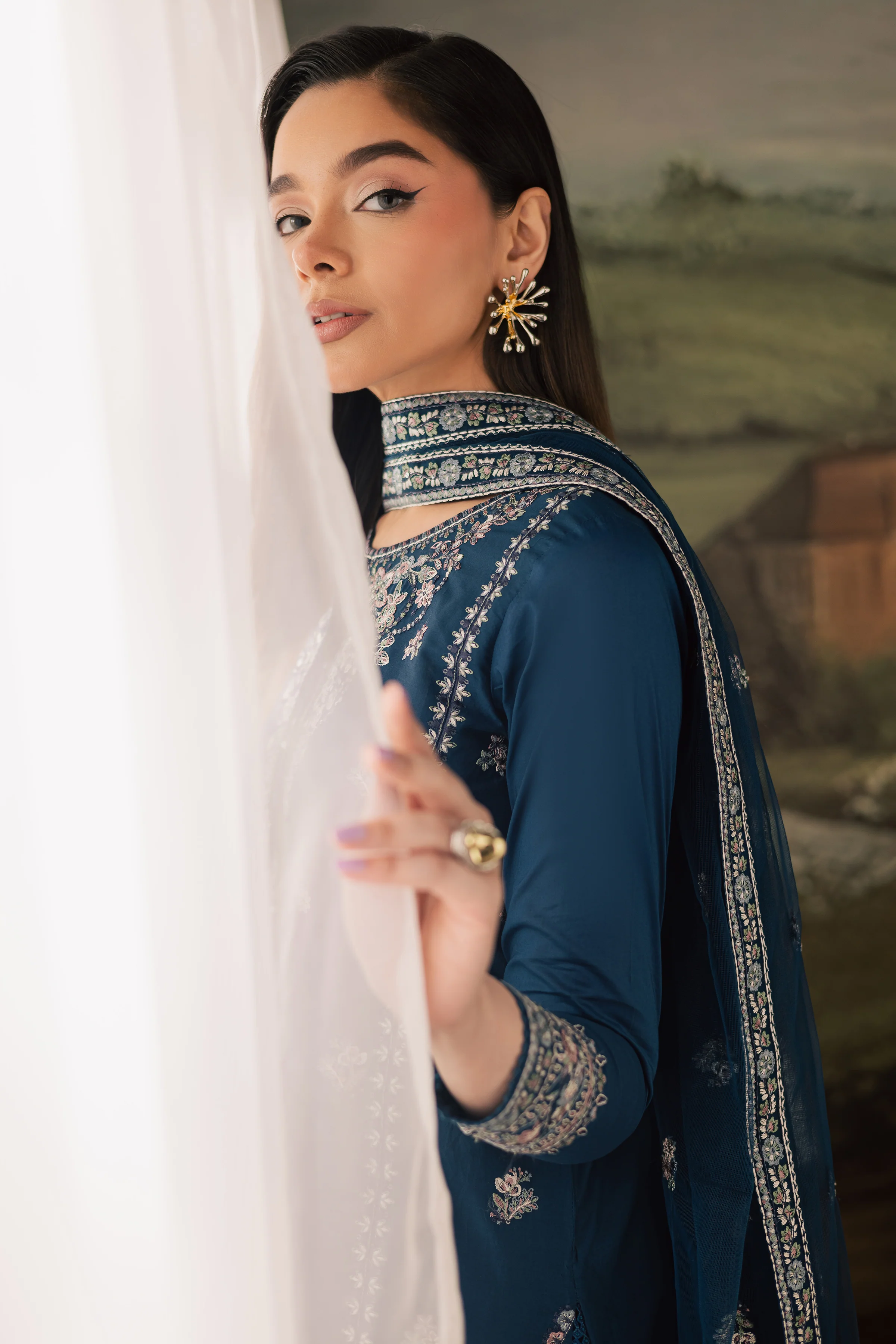 Maneezay 3Pc - Embroidered Lawn Pret - Image 7