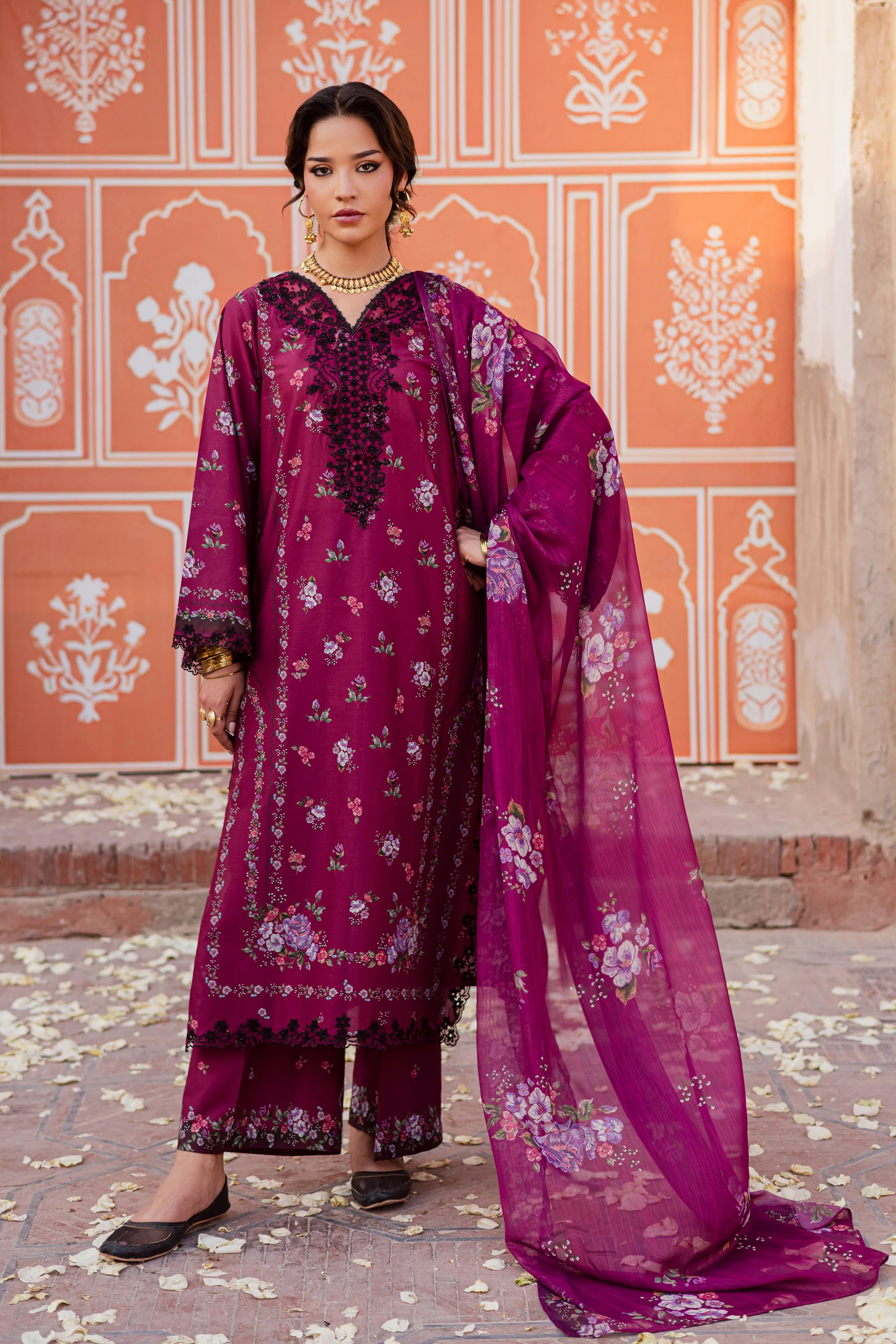 Maren 3Pc - Festive Eid Prints - Image 4