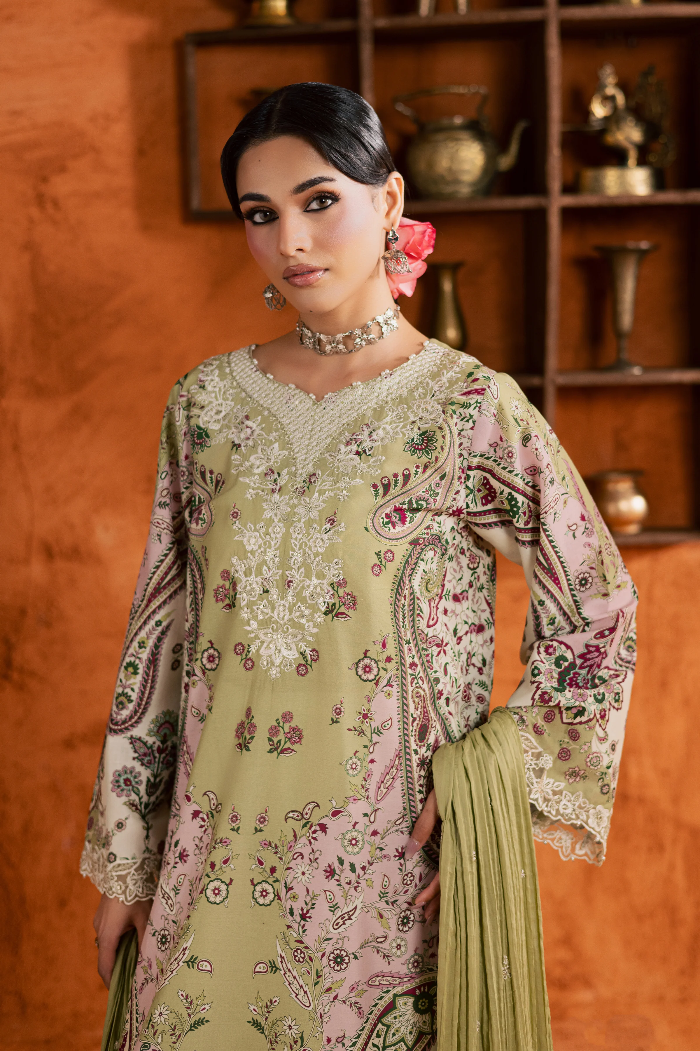 Margot 3Pc - Printed Lawn Dress - Image 2