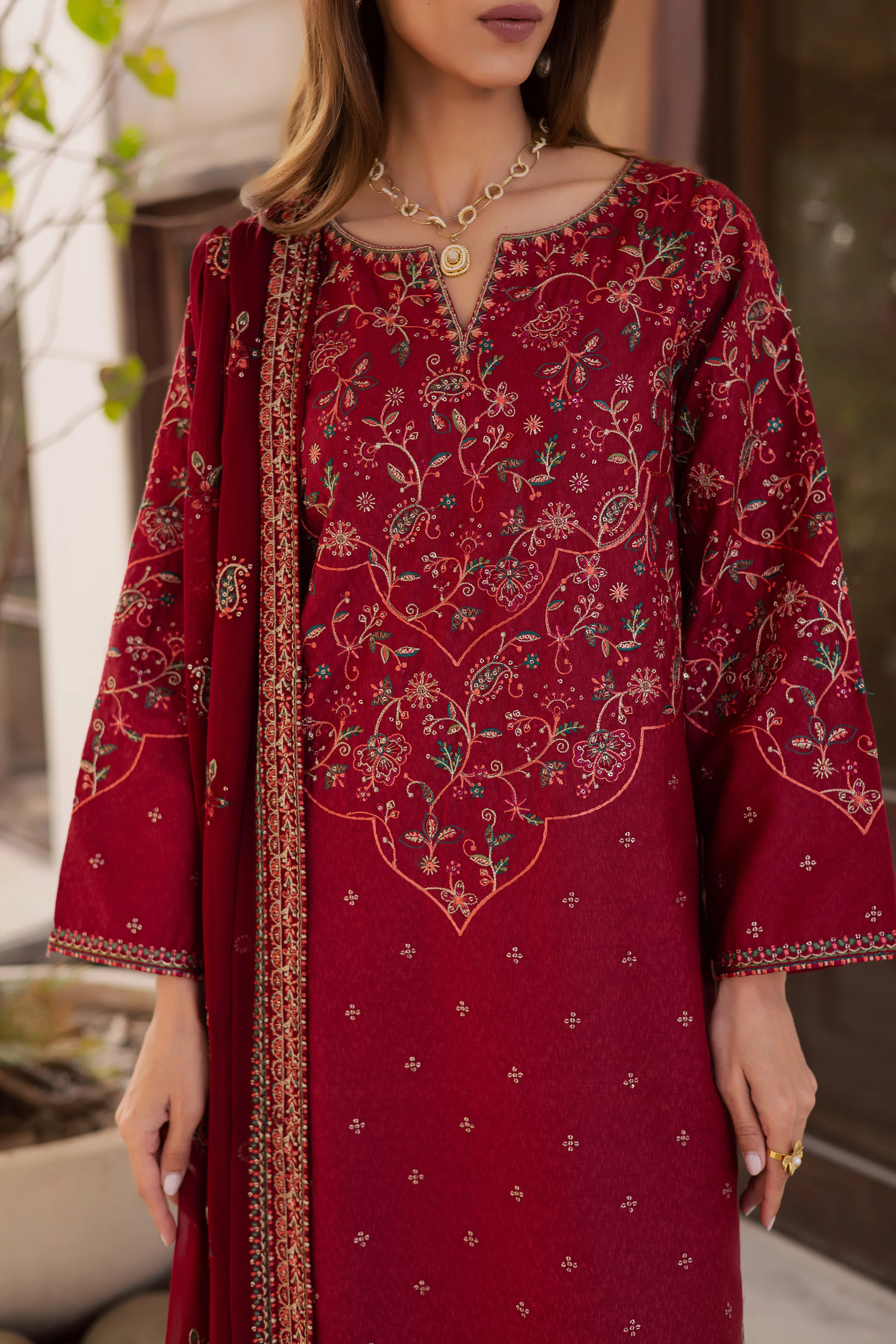 Marilyn 3Pc - Embroidered Festive Pret - Image 8