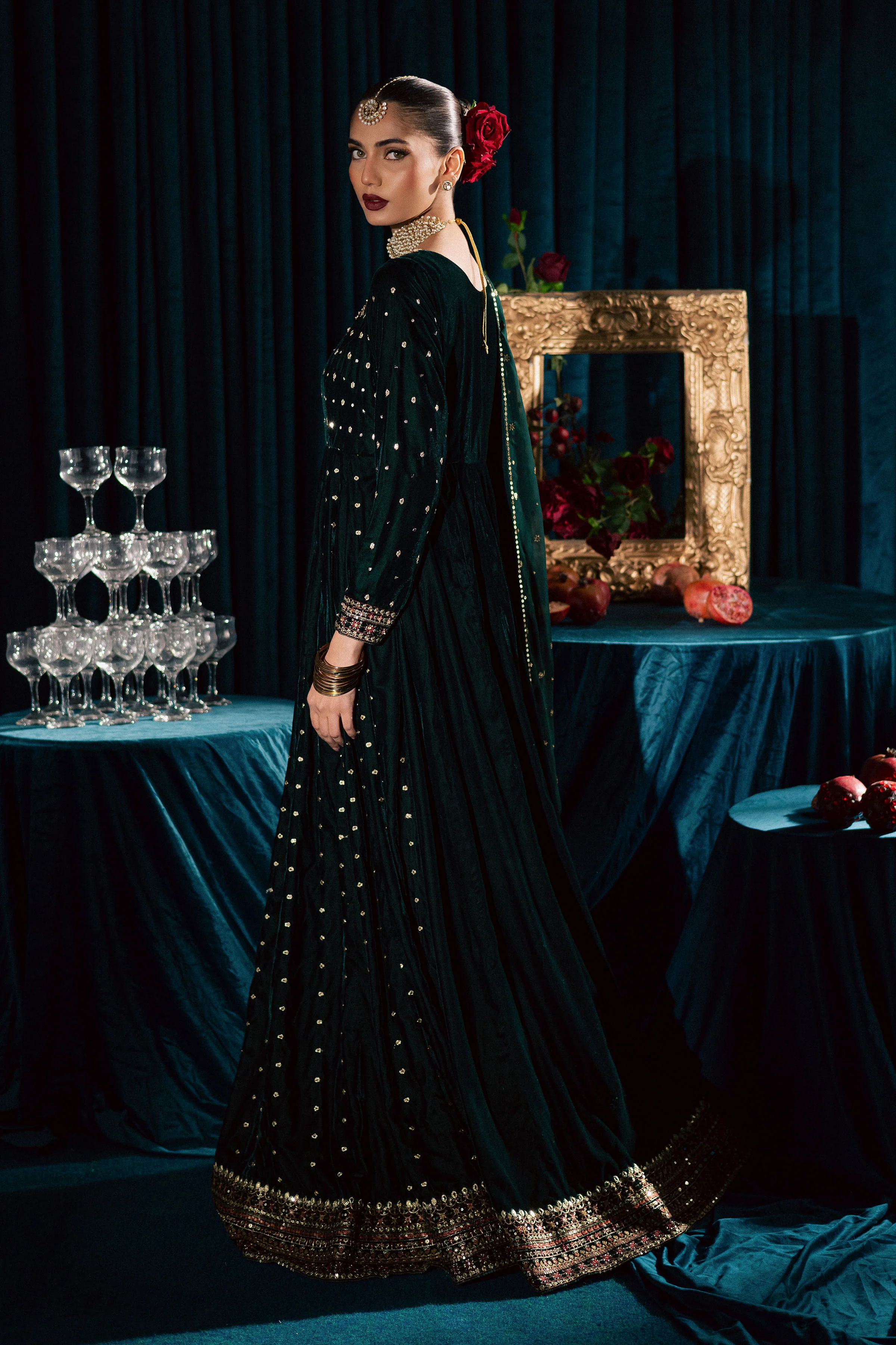 Masoori 3Pc - Velvet Formal Dress - Image 10