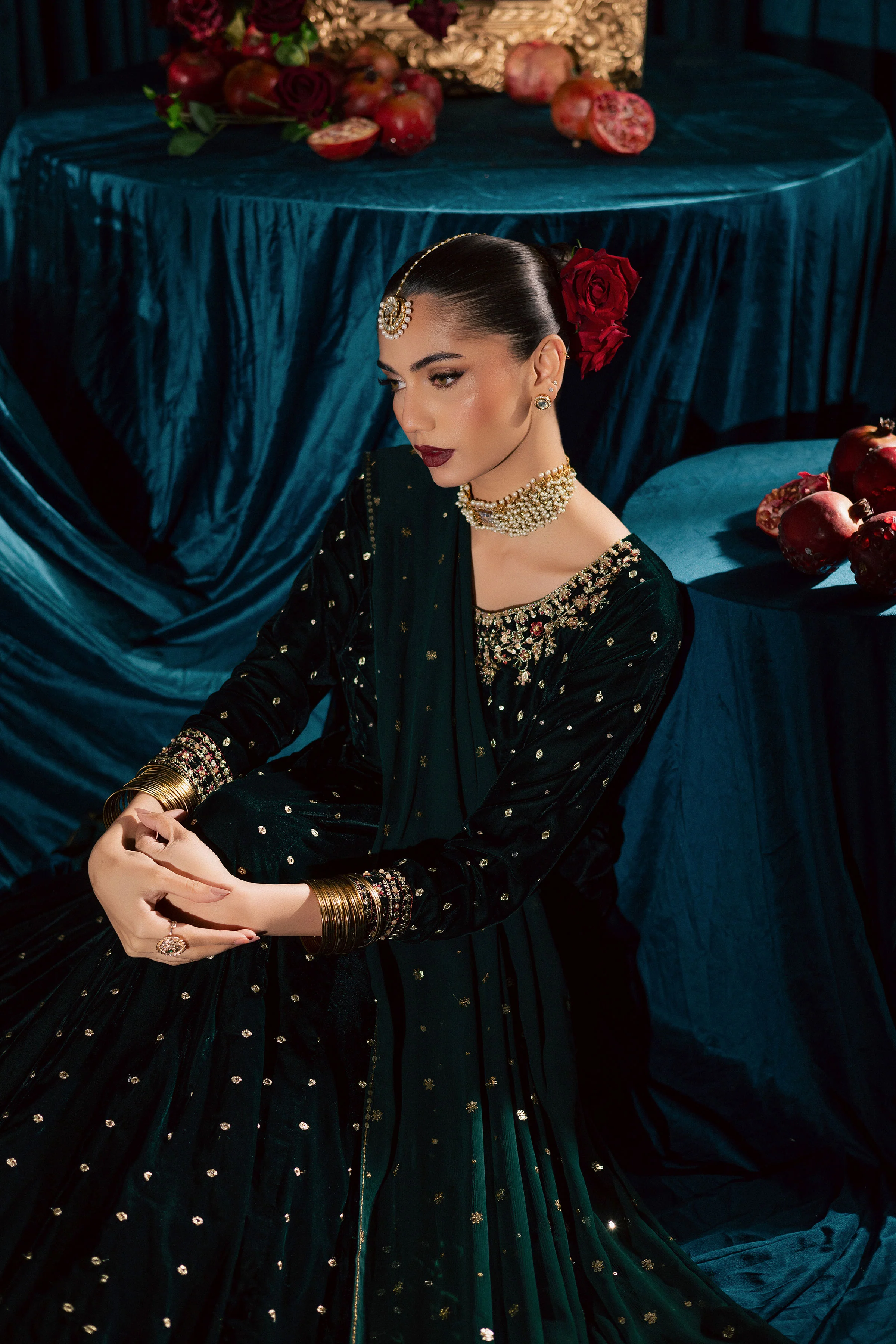 Masoori 3Pc - Velvet Formal Dress - Image 3