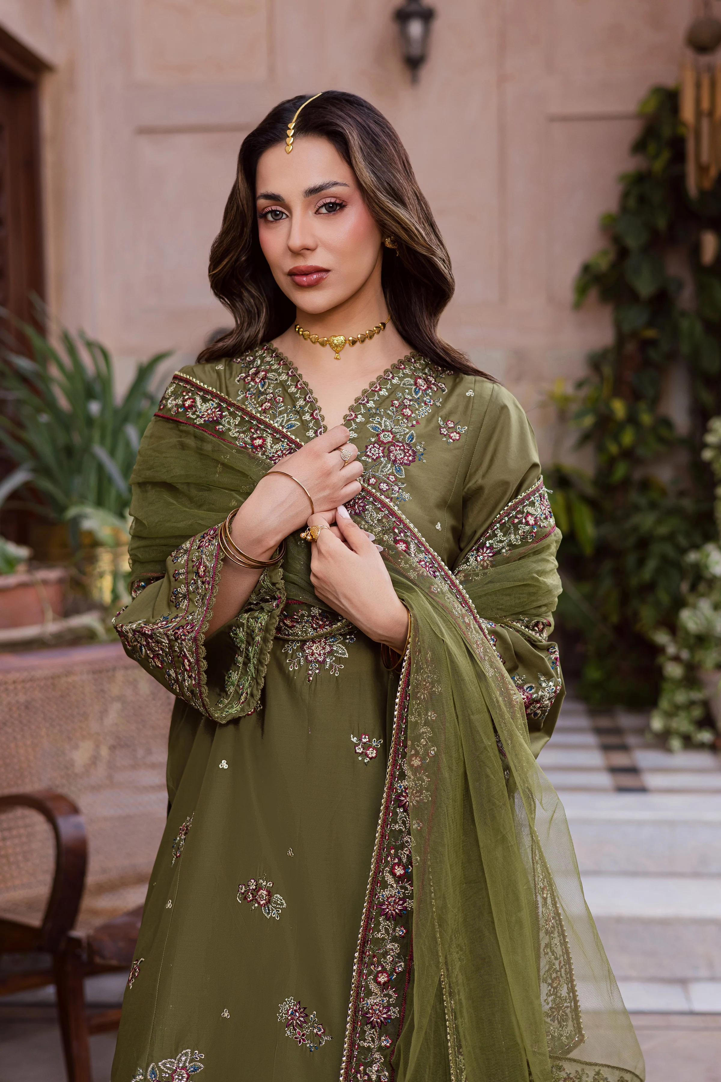 Mehlab 3Pc - Festive Embroidered Lawn - Image 2