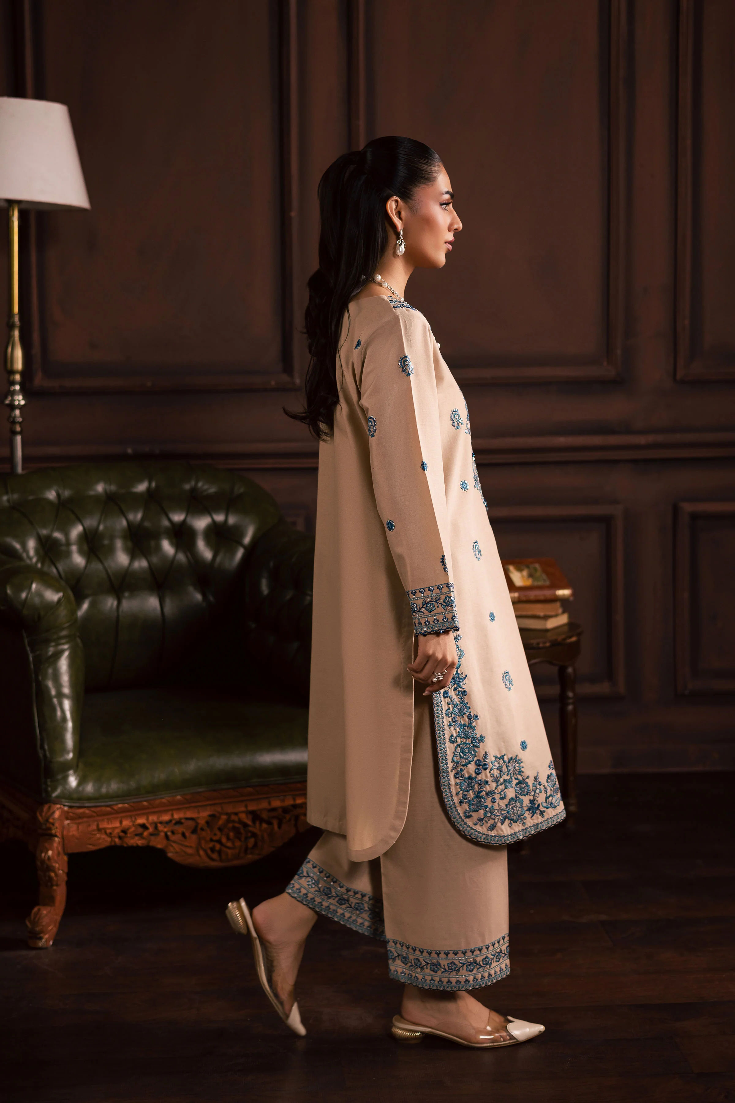Merry 2Pc - Embroidered Khaddar Dress - Image 11