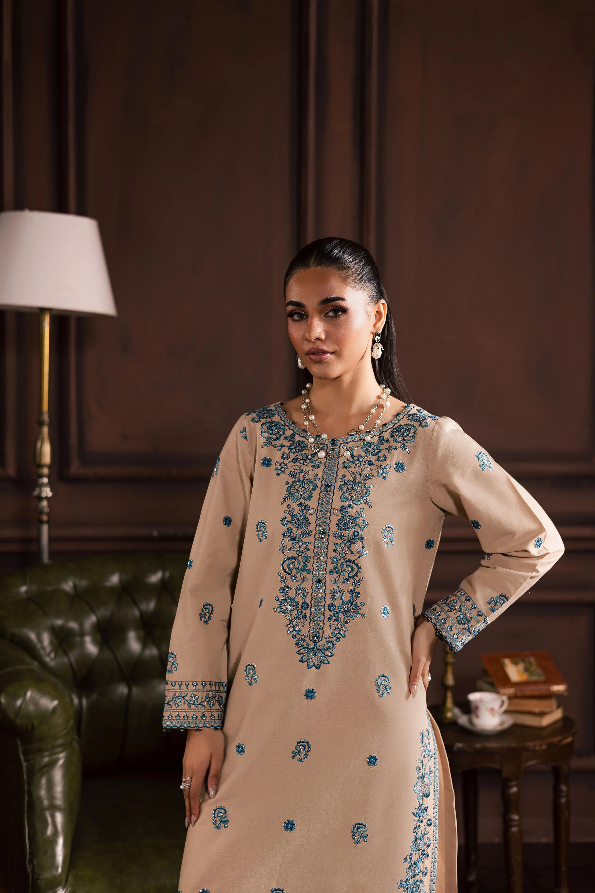 Merry 2Pc - Embroidered Khaddar Dress - Image 2