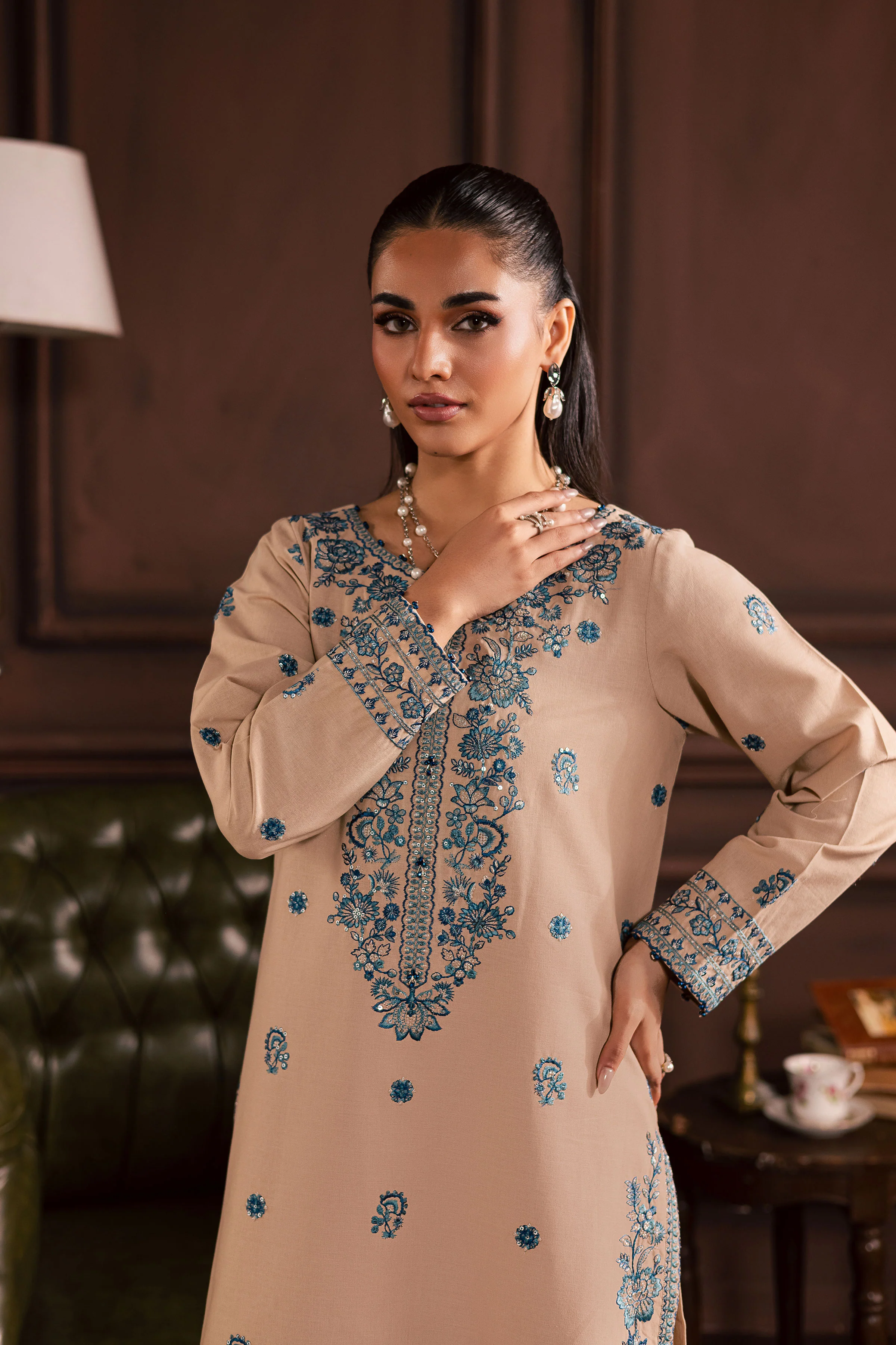 Merry 2Pc - Embroidered Khaddar Dress - Image 3