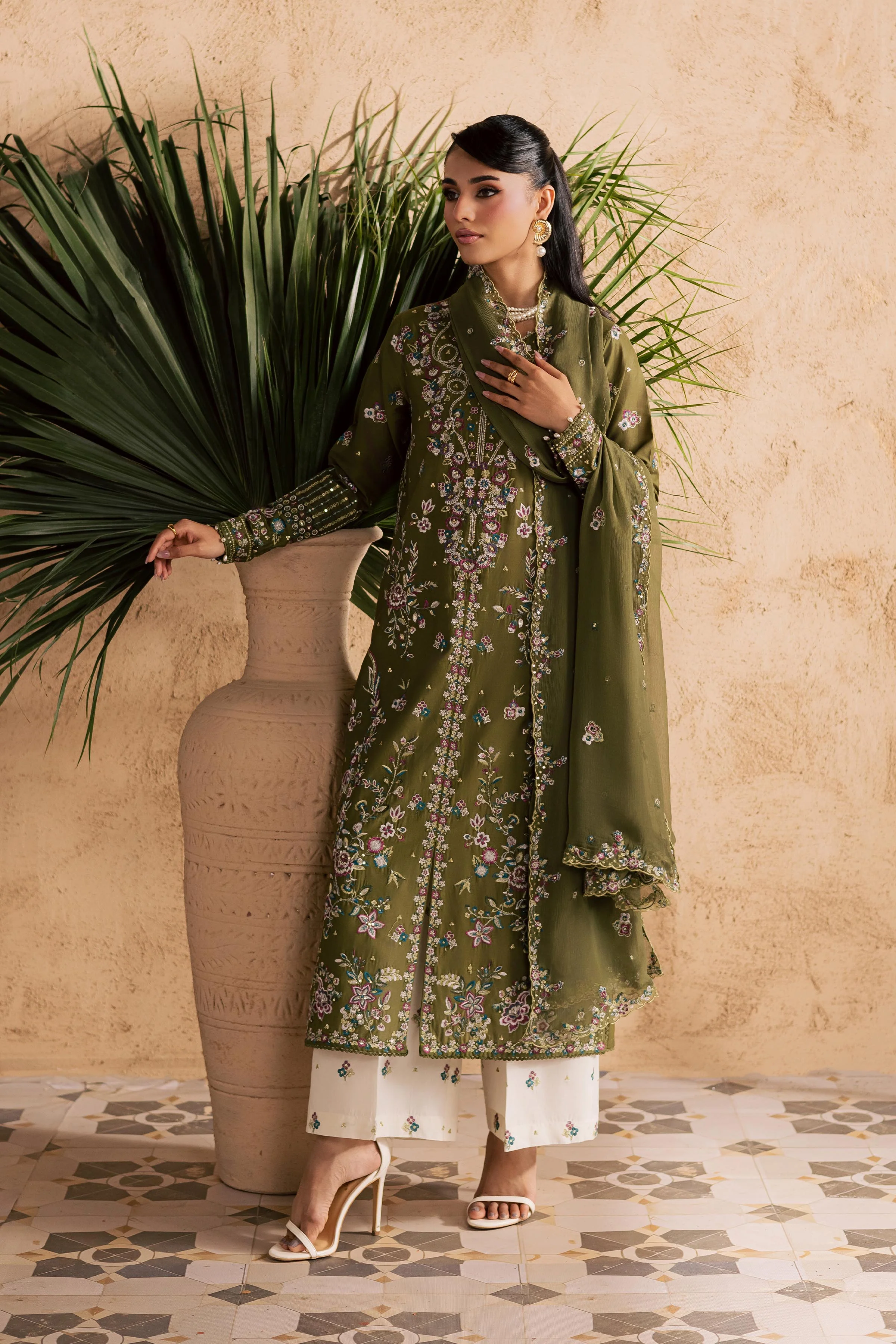 Meshal 3Pc - Embroidered Festive Pret - Image 4