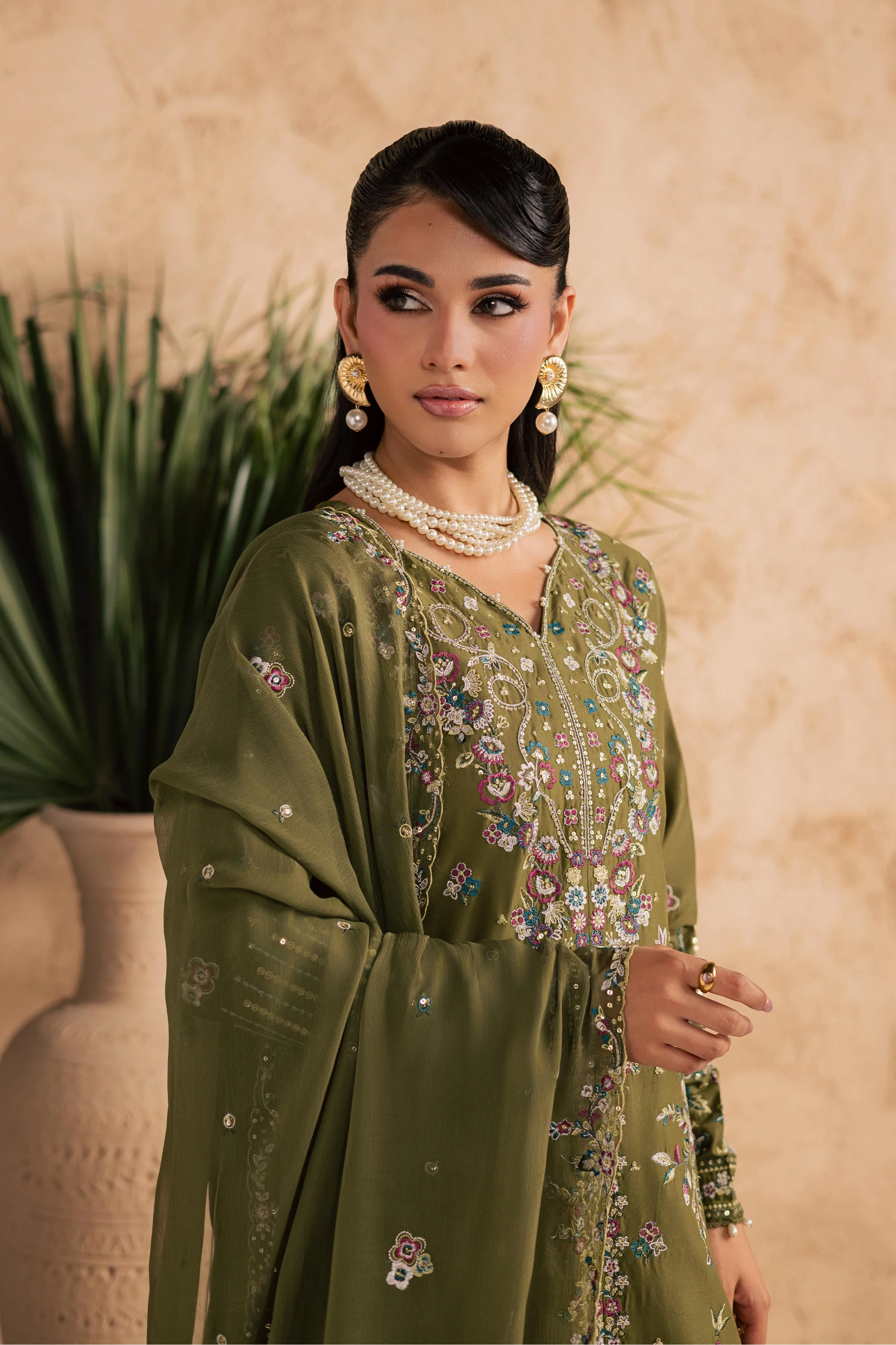 Meshal 3Pc - Embroidered Festive Pret - Image 6