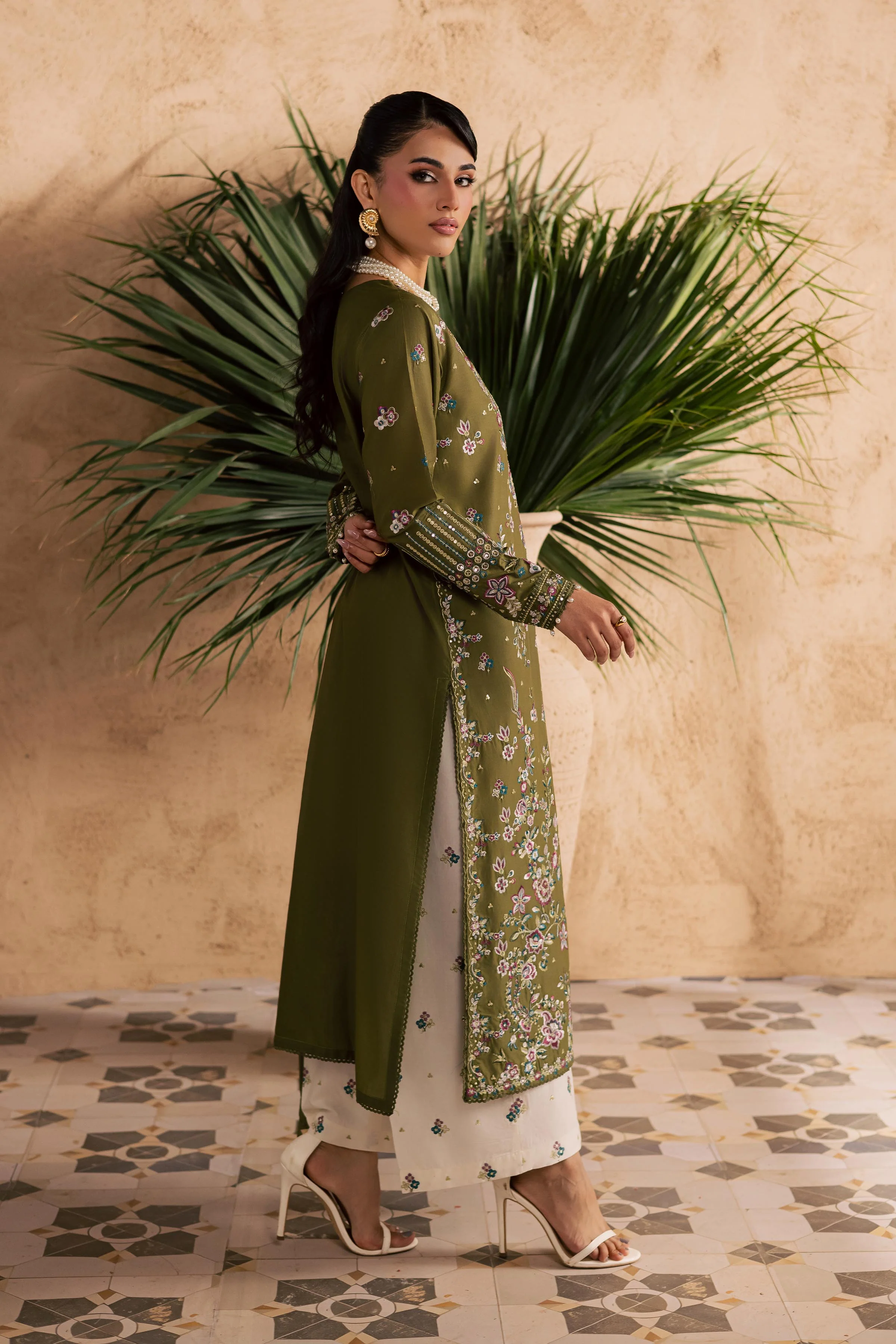 Meshal 3Pc - Embroidered Festive Pret - Image 8